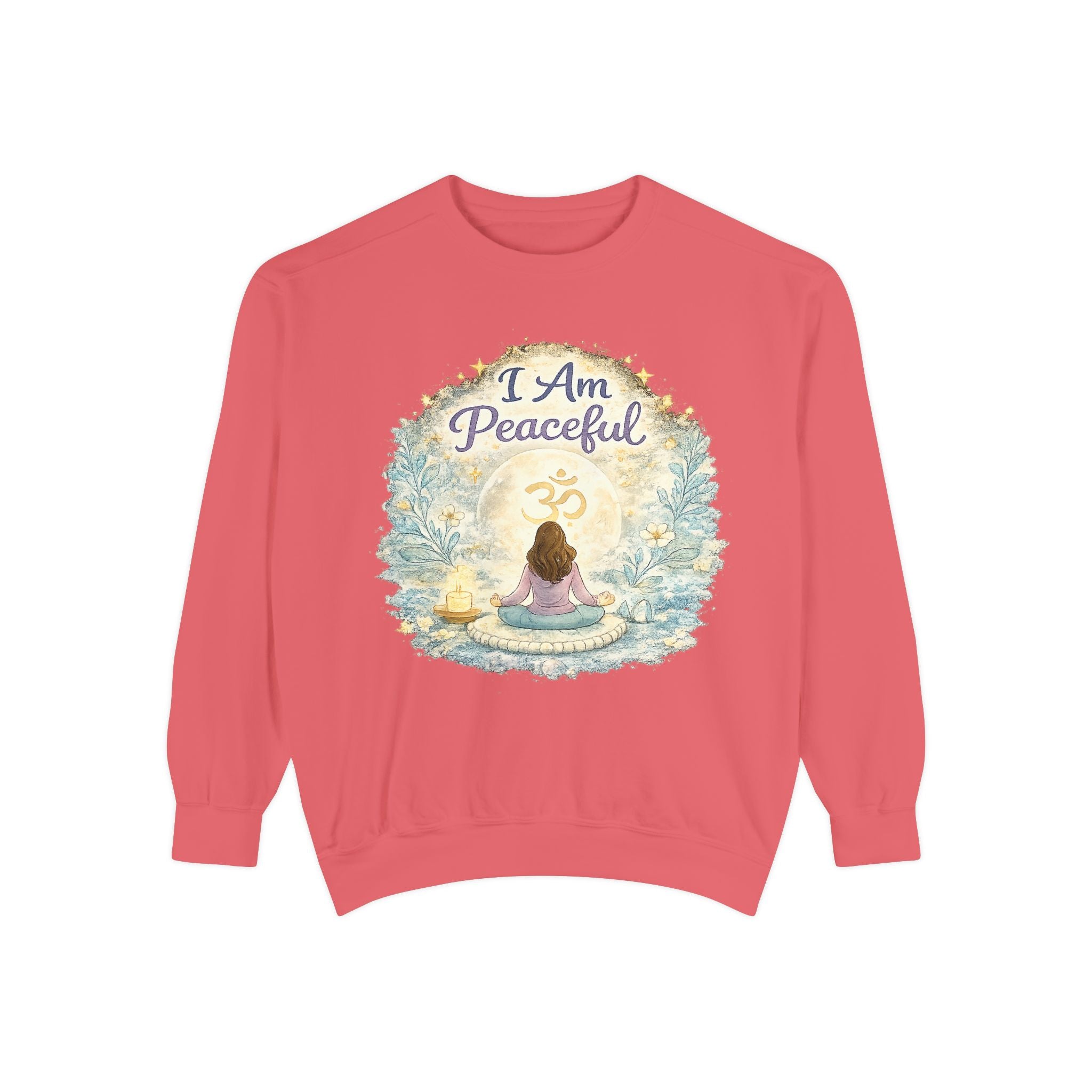 I Am Peaceful Meditation Sweatshirt — Yoga, Mindfulness & Spiritual Comfort