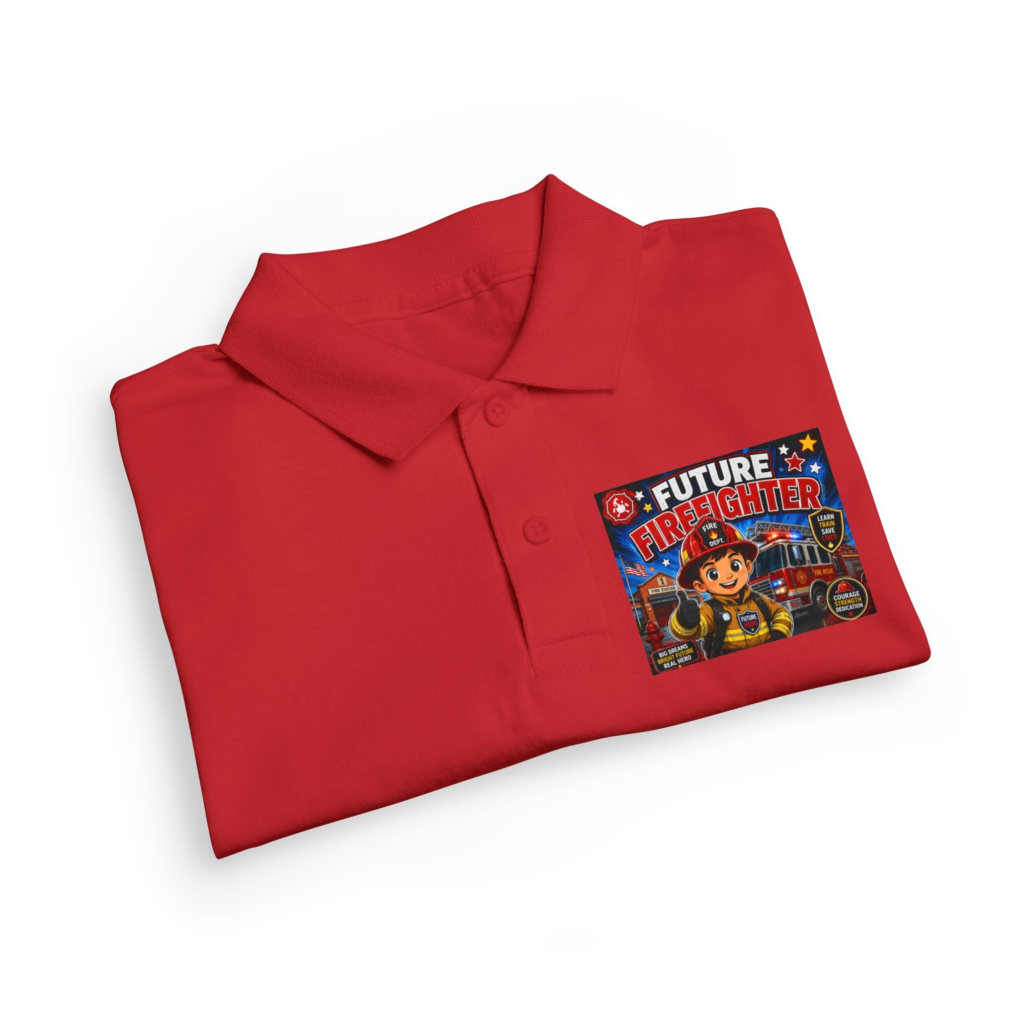 Youth Polo — "Future Firefighter" Kids Short-Sleeve Polo