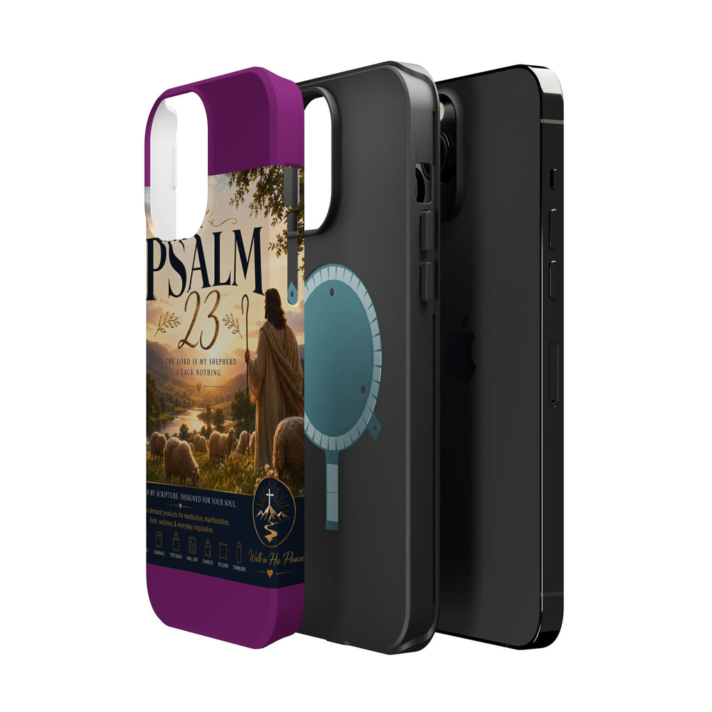 Psalm 23 Phone Case — Magnetic Impact-Resistant Christian iPhone Cover