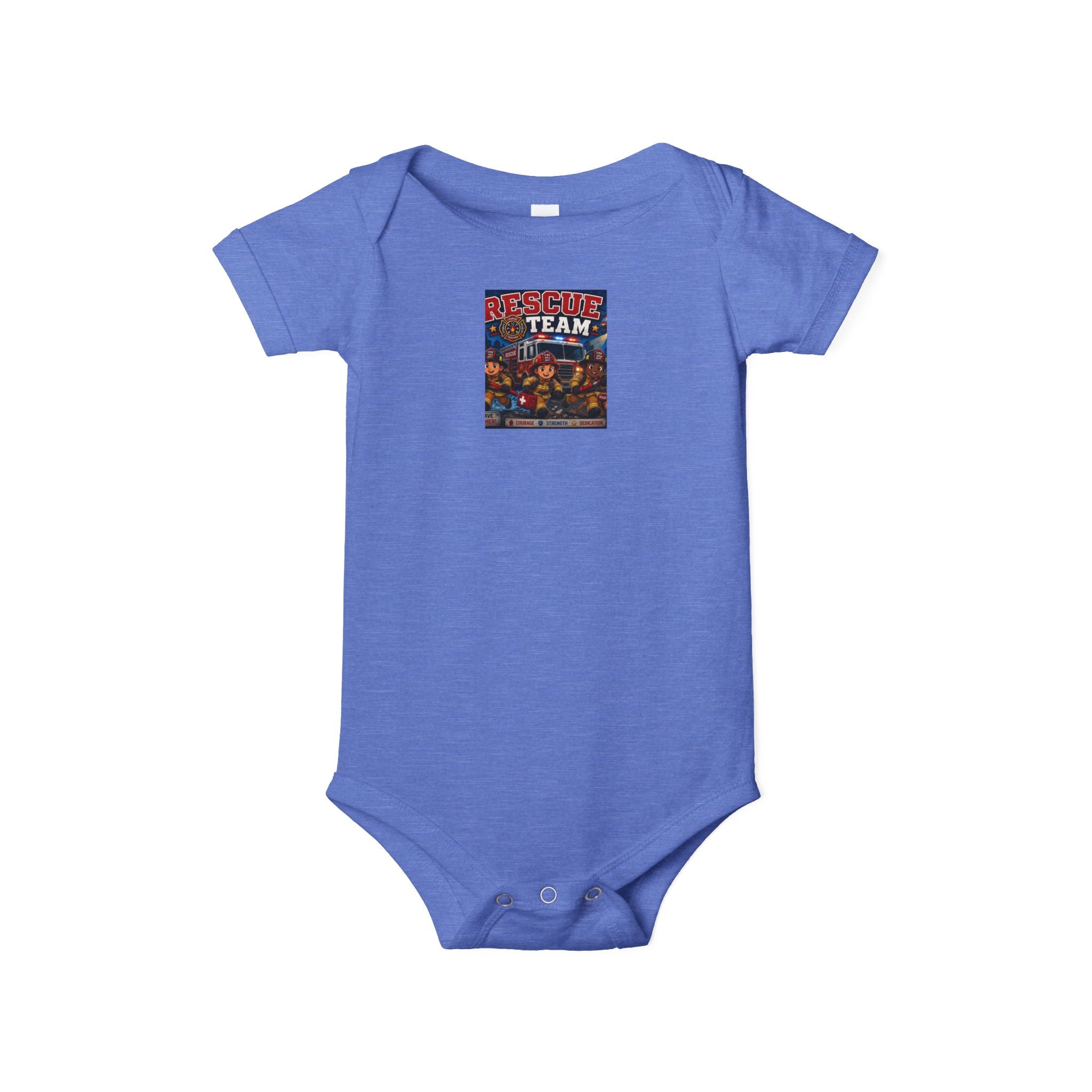 Infant Onesie - 'Team' Colorful Cartoon Character Print Baby Bodysuit