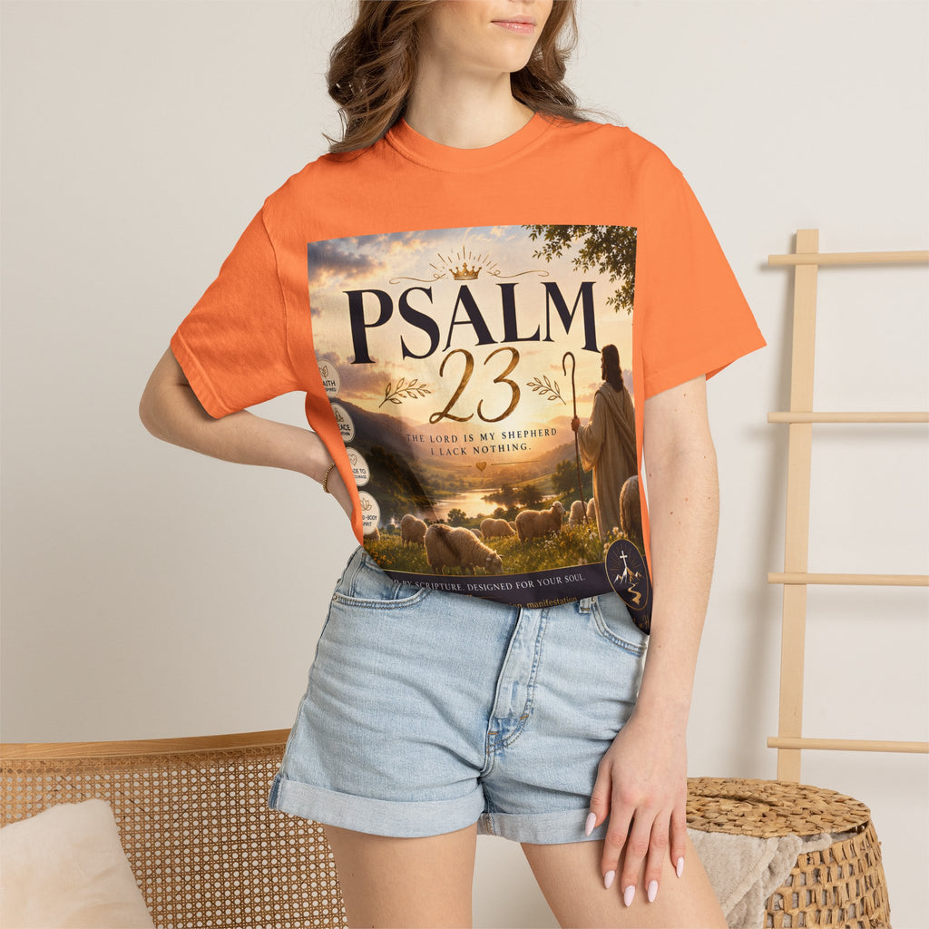 Psalm 23 T-Shirt — Christian Faith Shepherd Graphic Tee