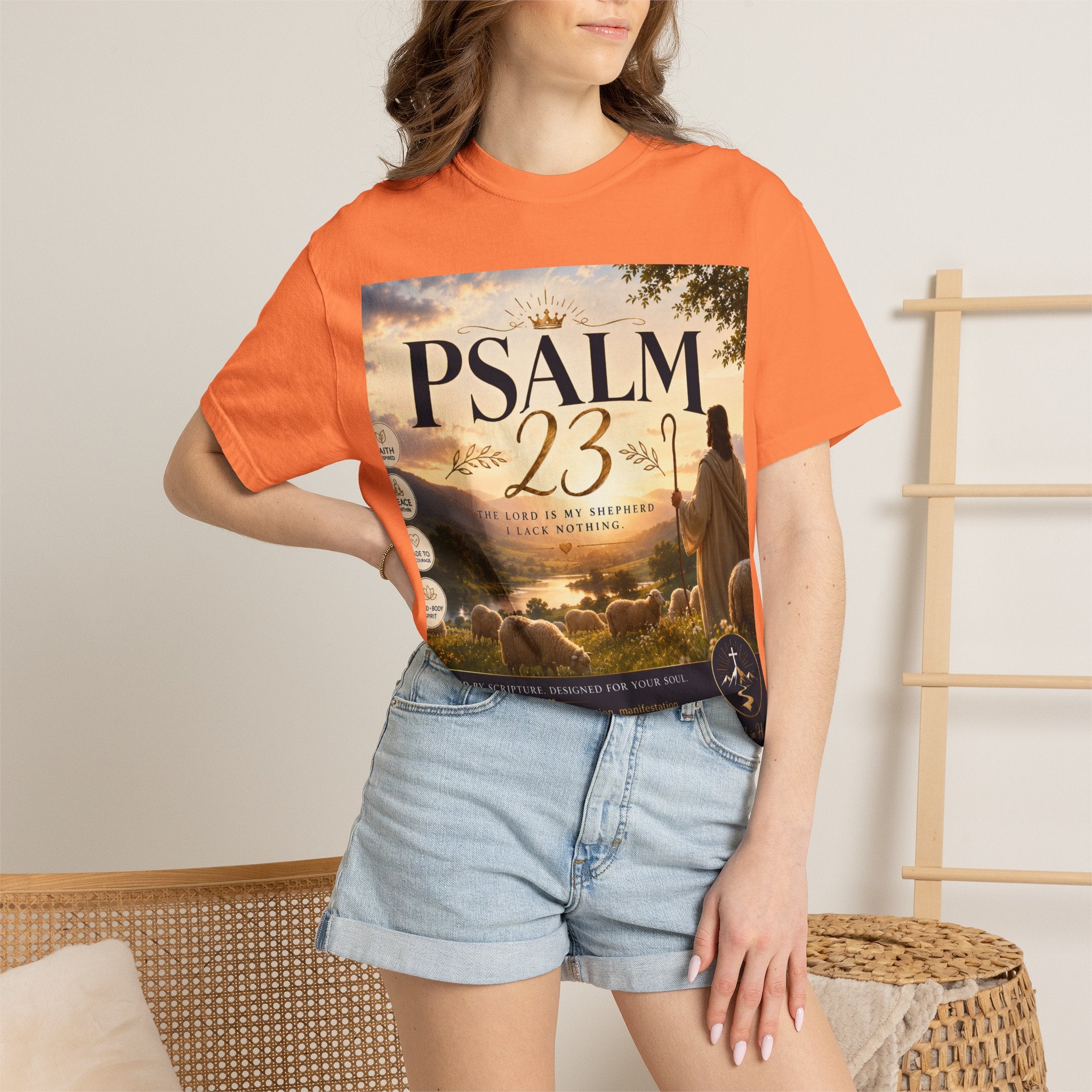 Psalm 23 T-Shirt — Christian Faith Shepherd Graphic Tee
