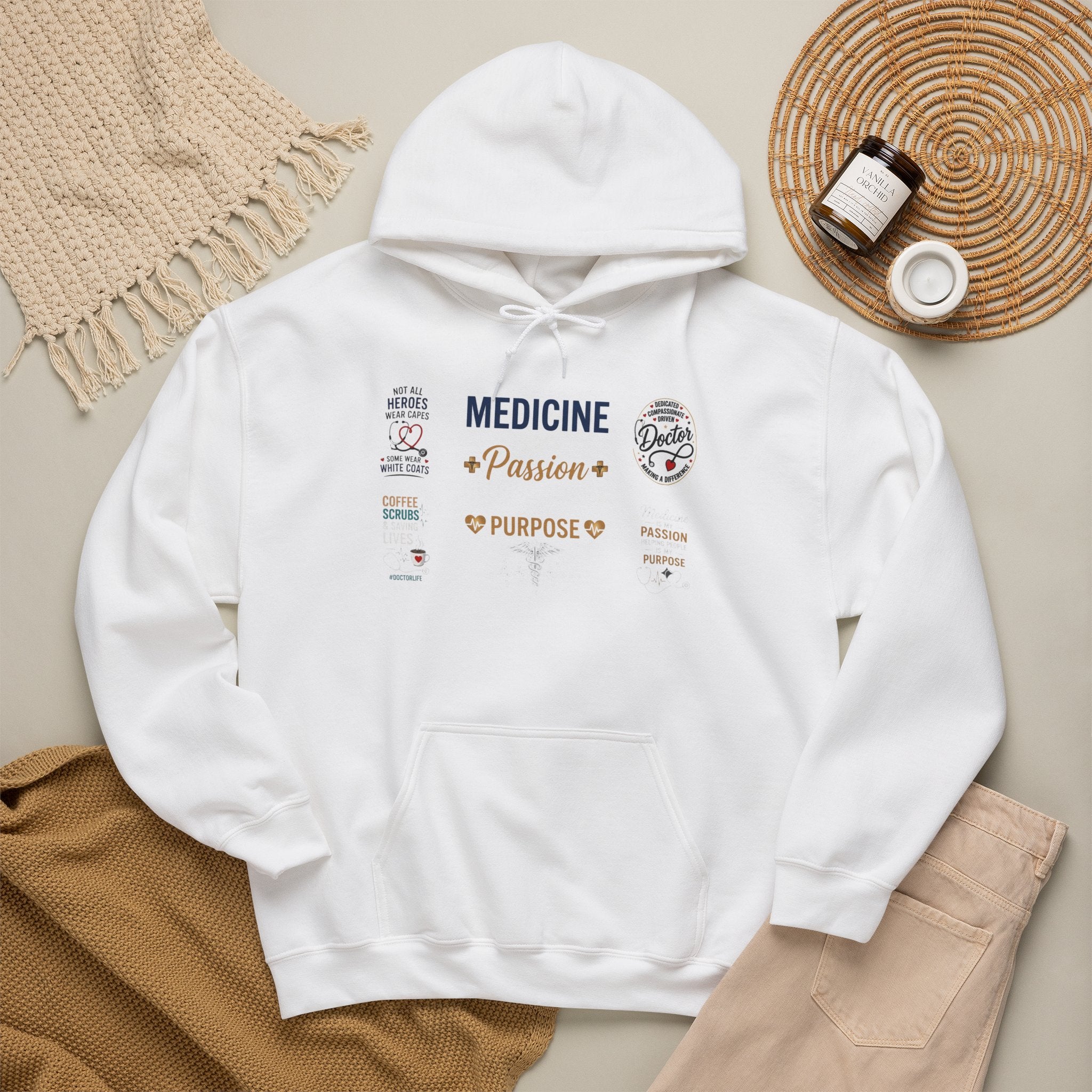 Medicine Passion Purpose Hoodie – Medical Student & Nurse Gift Pullover