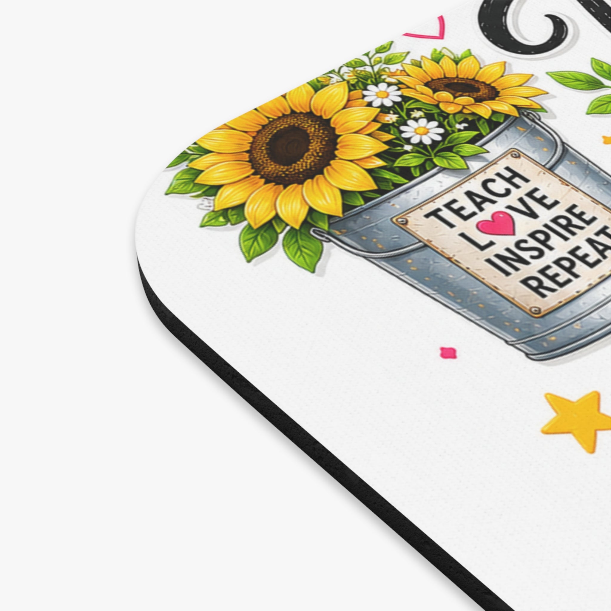 Teacher Appreciation Mouse Pad — "Teachers Plant the Seeds of Knowledge That Grow Forever" Floral Desk Mat