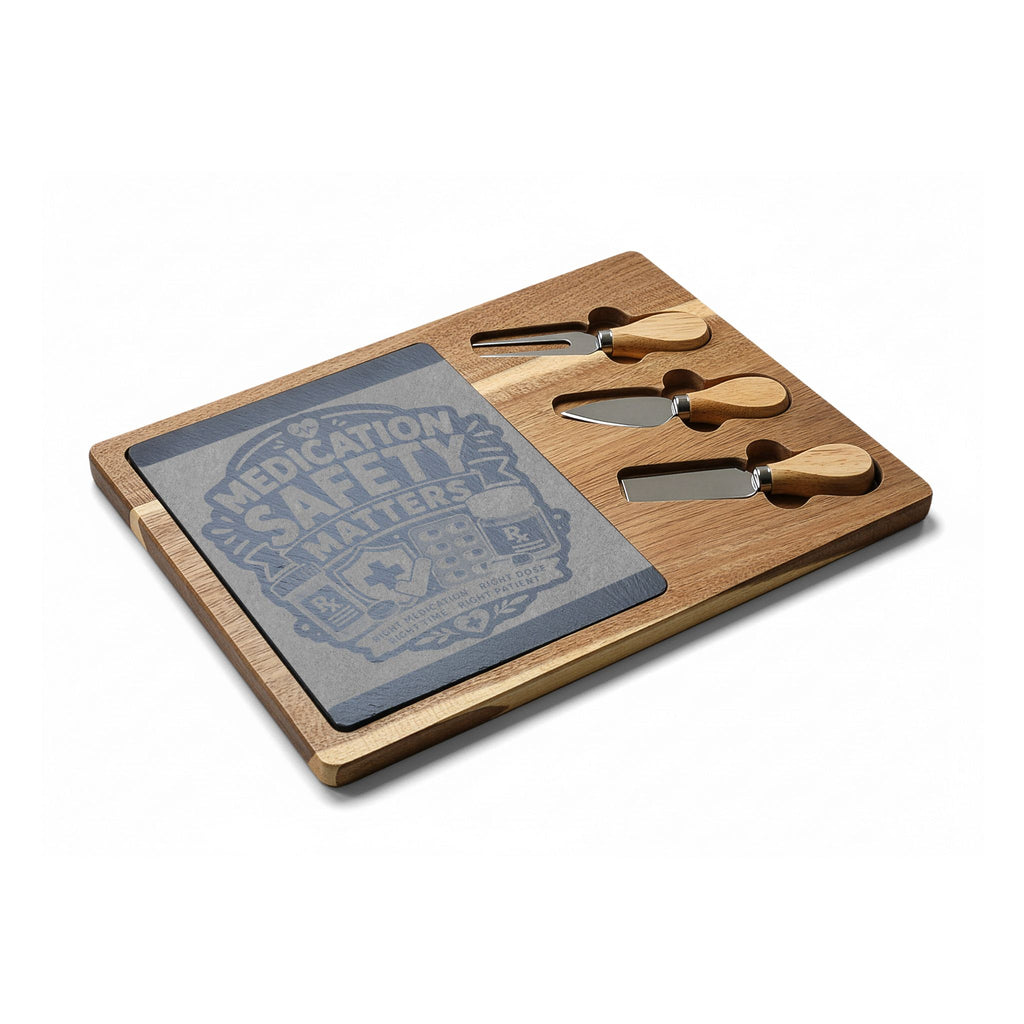 Medication Safety Matters Engraved Serving Board | Perfect Gift for Pharmacists