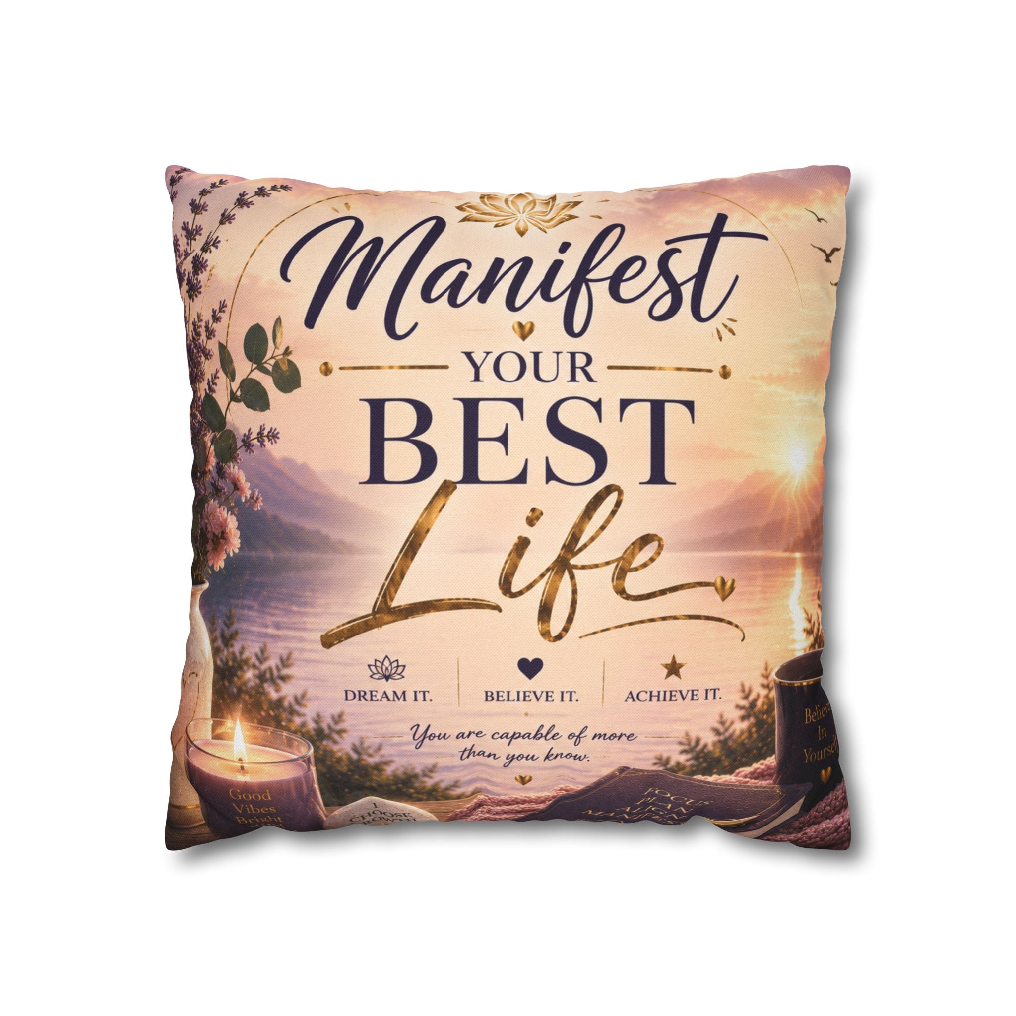 Manifest Your Best Life Decorative Pillowcase