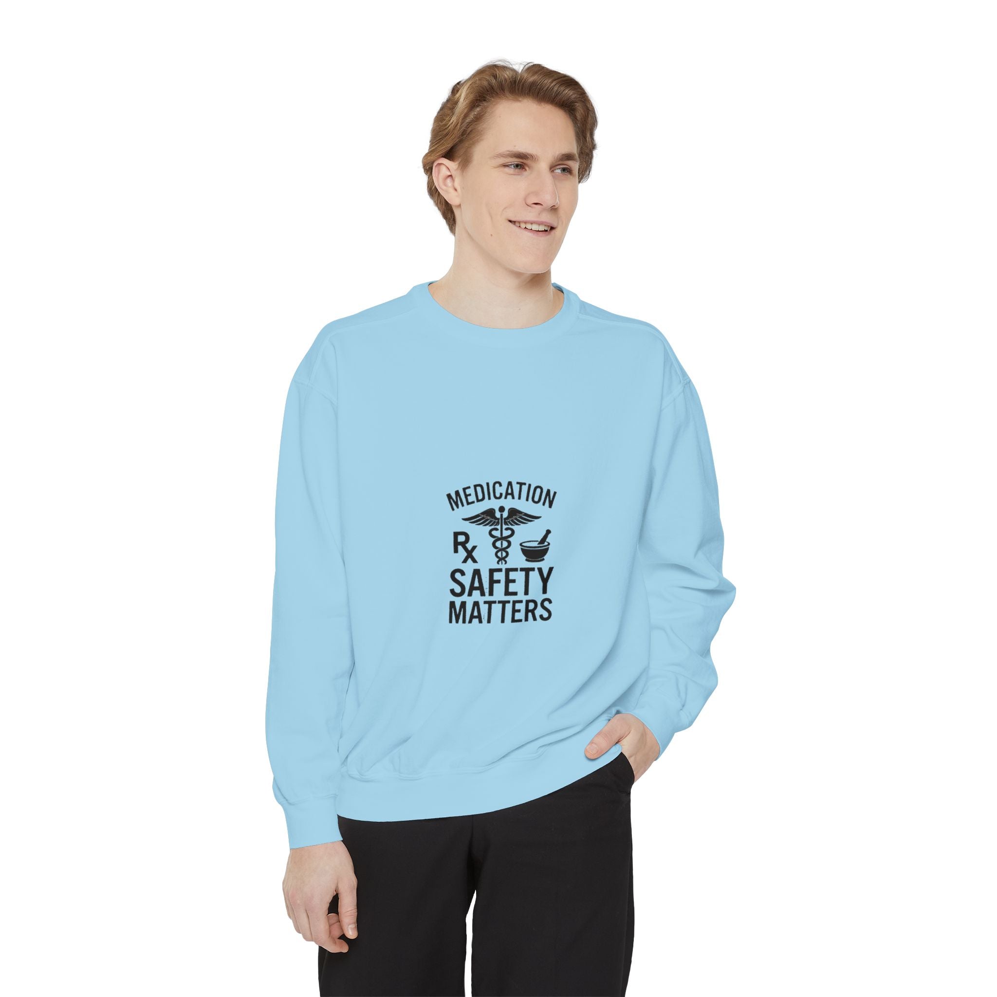 Medication Safety Matters Sweatshirt — Rx Pharmacy Nurse Healthcare Crewneck
