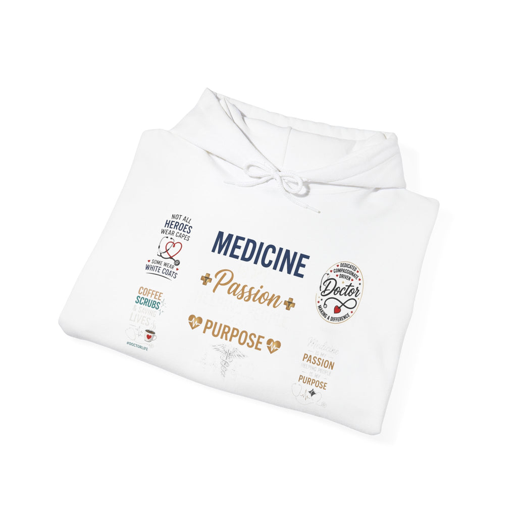 Medicine Passion Purpose Hoodie – Medical Student & Nurse Gift Pullover