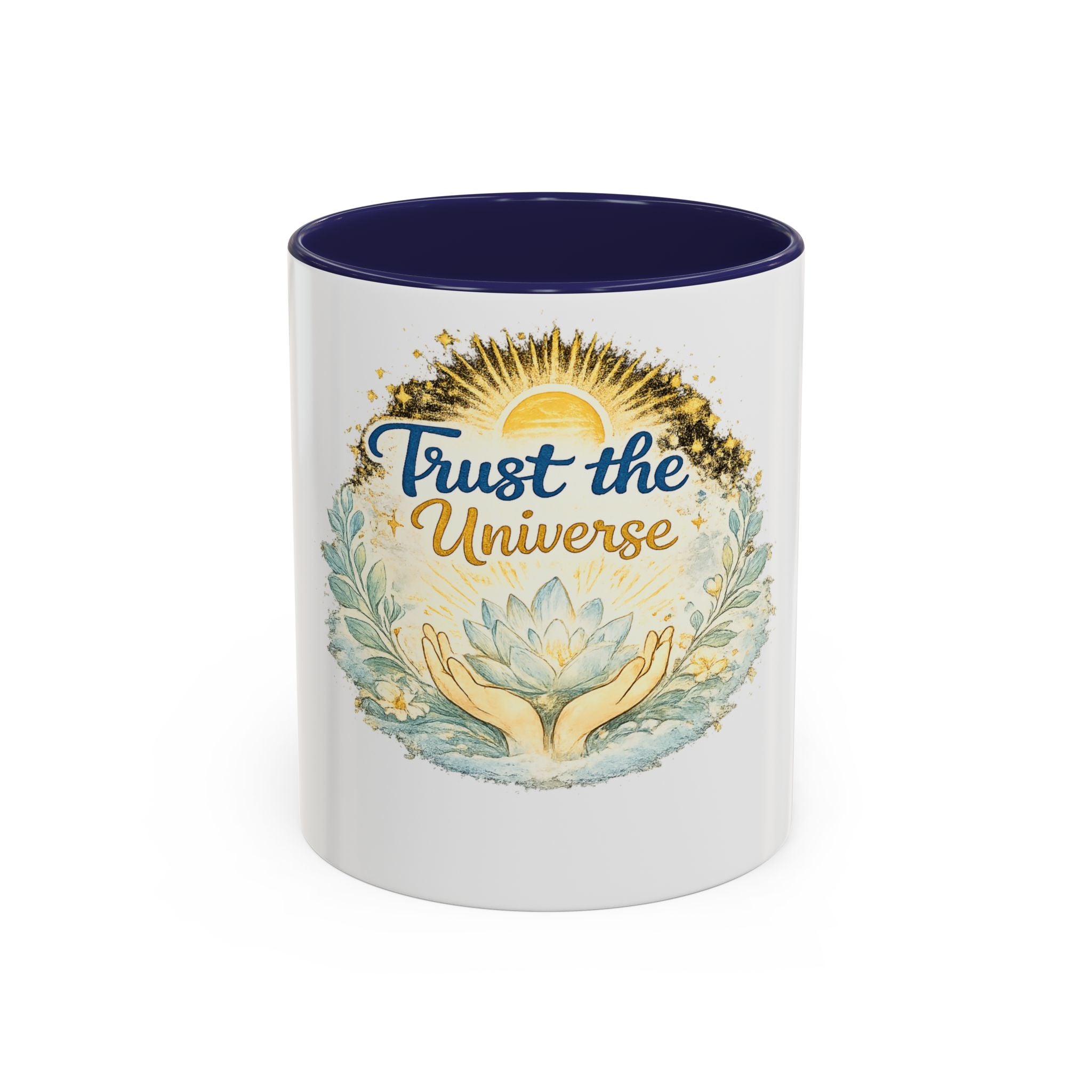 Trust the Universe Accent Coffee Mug — Inspirational Spiritual Tea & Coffee Cup (11/15oz)