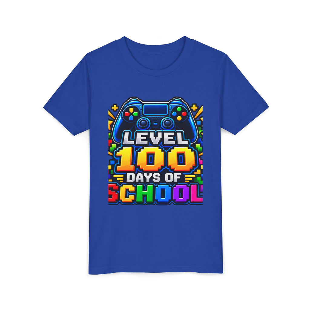 Level 100 Days of School Youth Tee — Gamer 100th Day of School Shirt