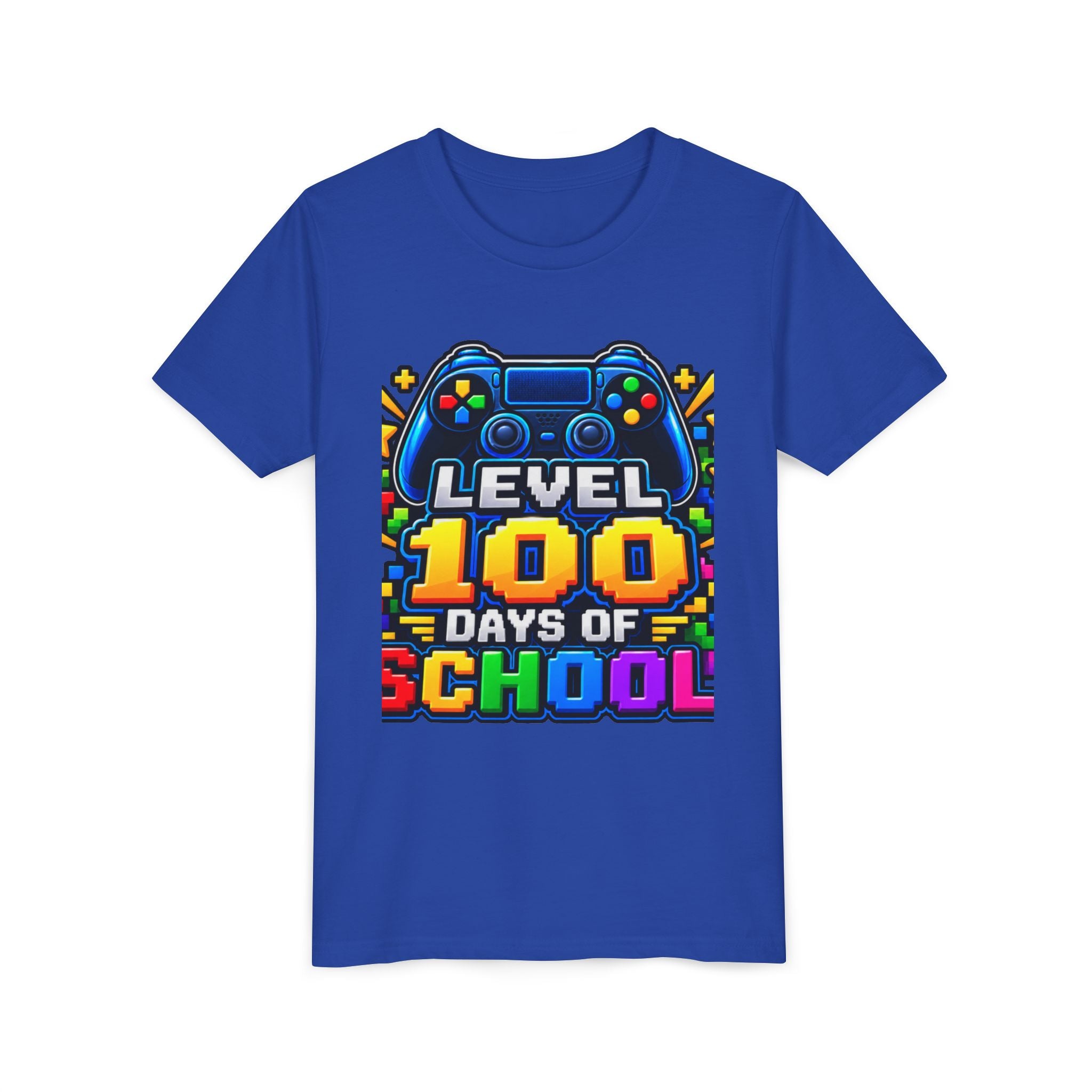 Level 100 Days of School Youth Tee — Gamer 100th Day of School Shirt