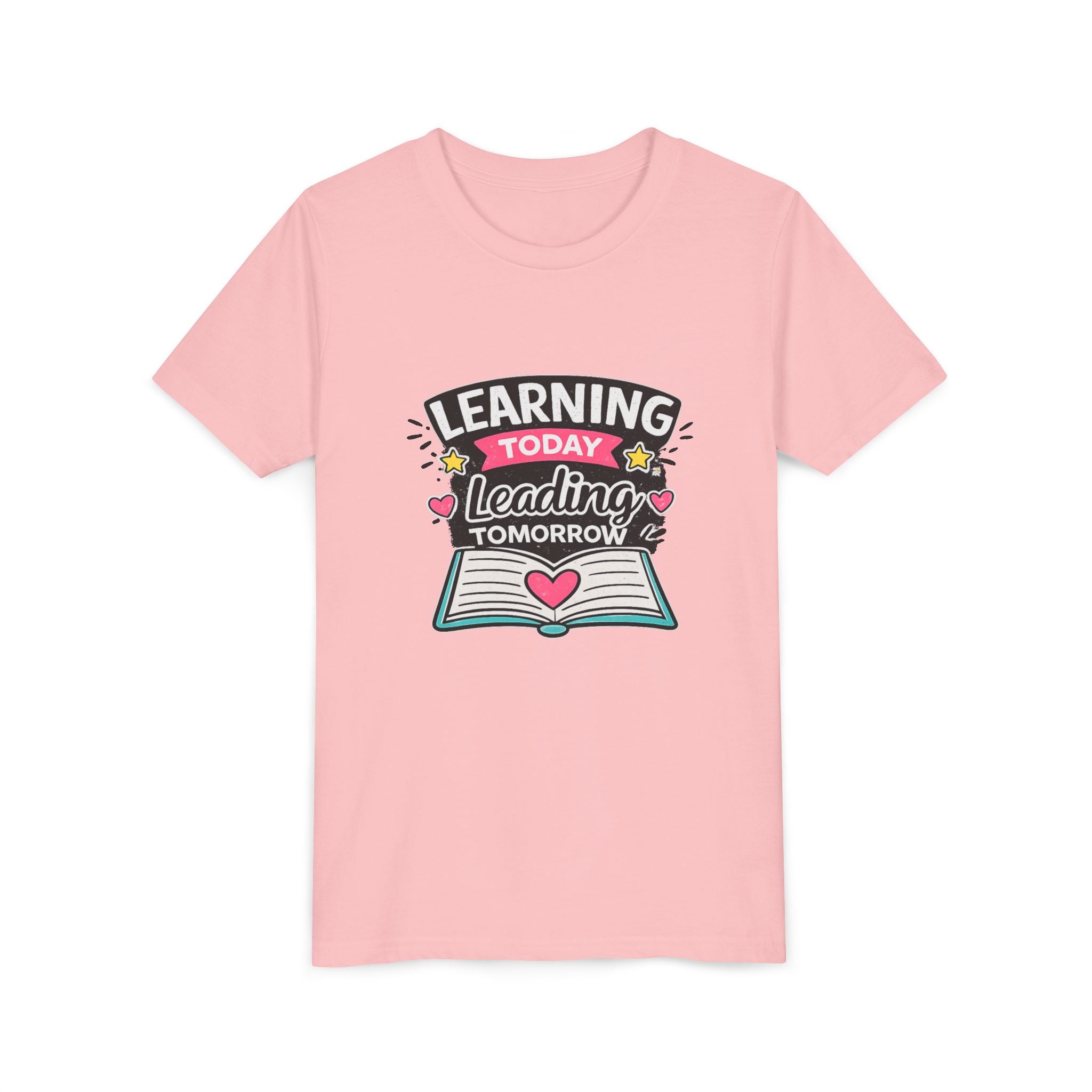 Youth Tee — "Learning Today, Leading Tomorrow" School Kids Graphic T-Shirt