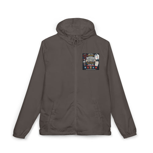'For Doctors' Windbreaker Jacket — Lightweight Full‑Zip Scuba Hood