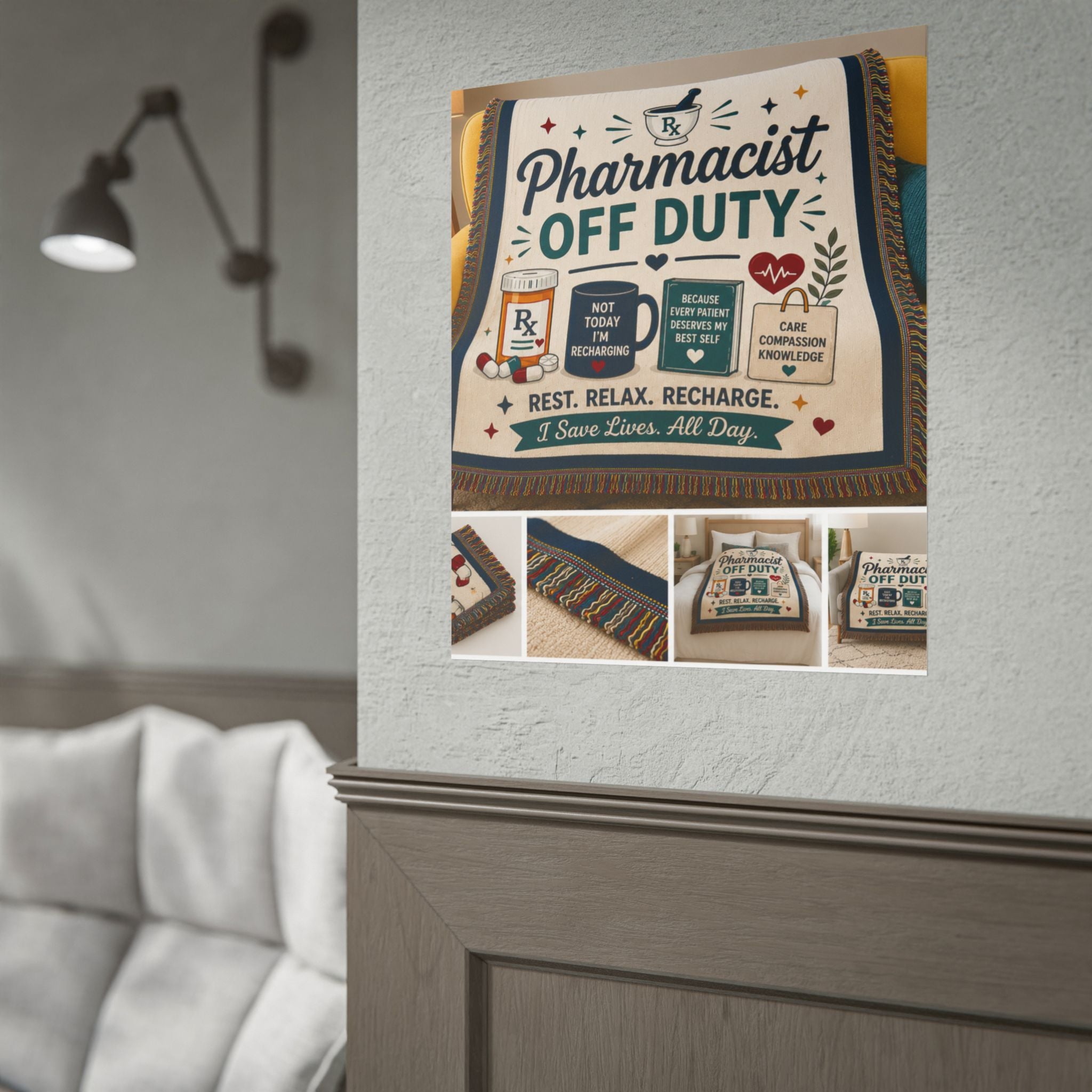 Pharmacist Off Duty Poster - Rest Relax Recharge Wall Art