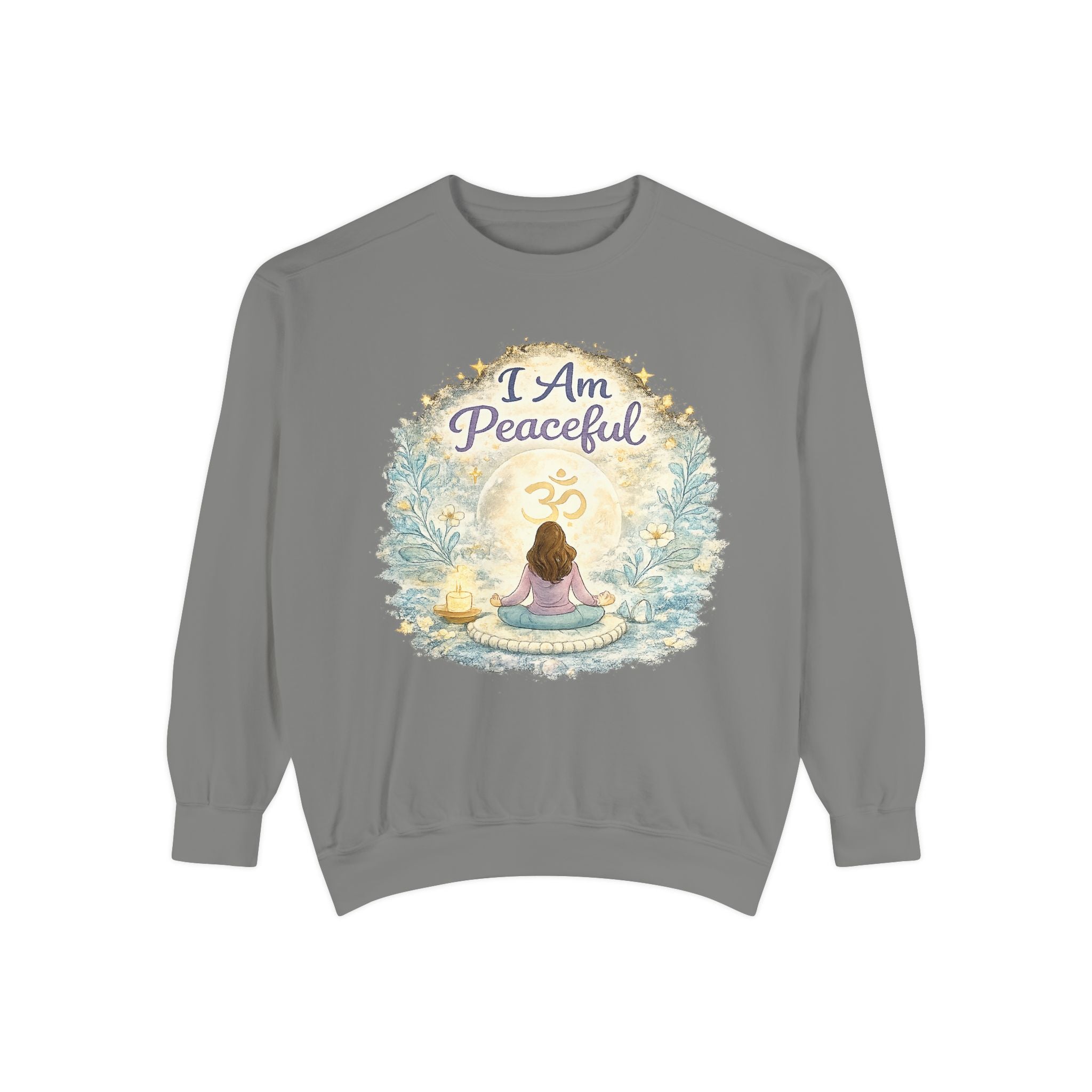 I Am Peaceful Meditation Sweatshirt — Yoga, Mindfulness & Spiritual Comfort