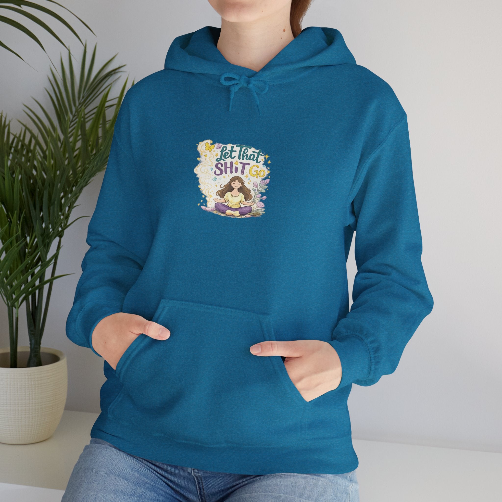 Cozy Witch Vibes Hoodie — "Not That Sh!t" Cute Witch Illustration Hoodie