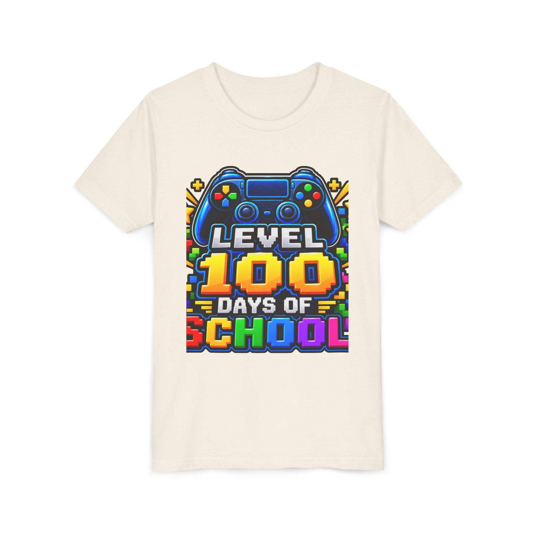 Level 100 Days of School Youth Tee — Gamer 100th Day of School Shirt