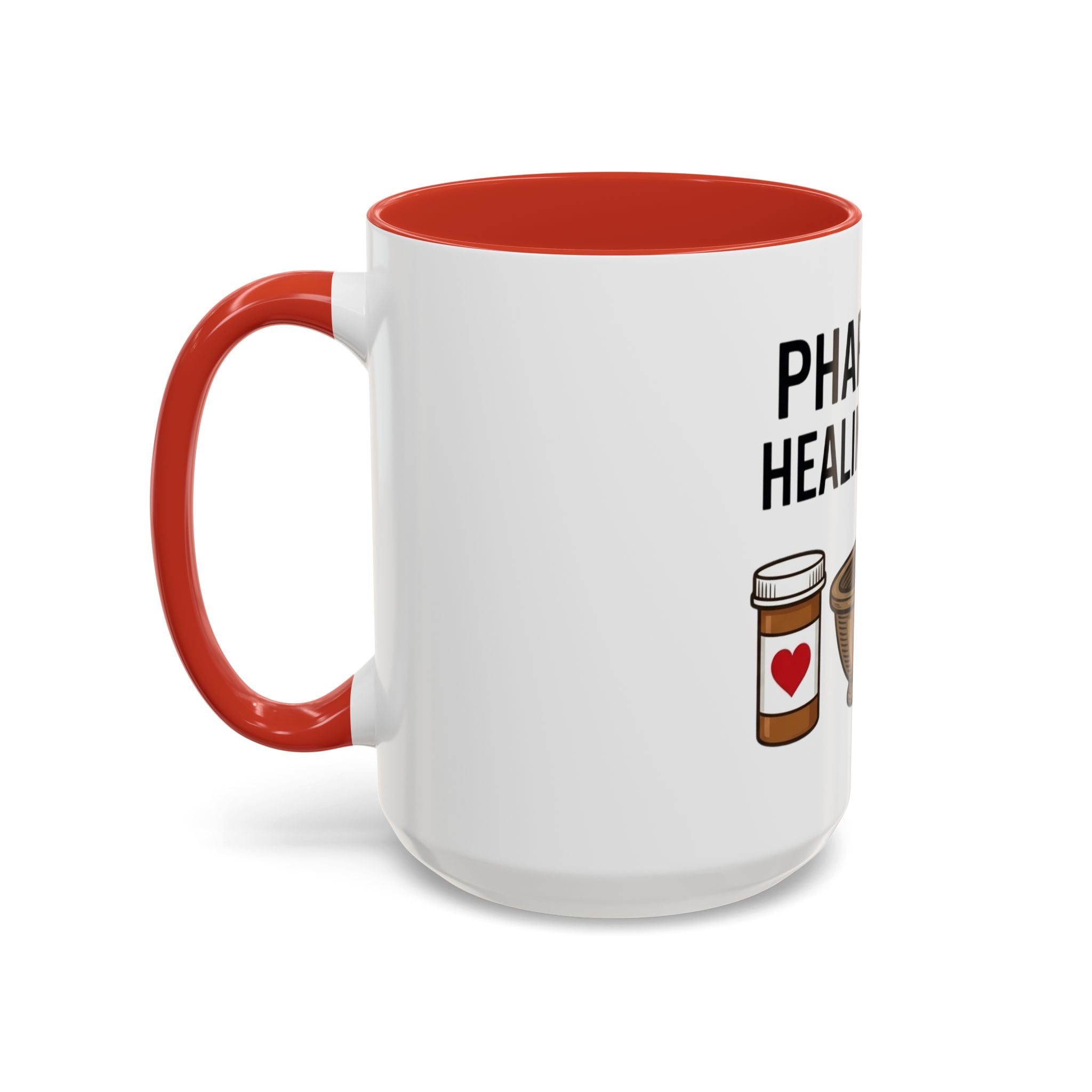 Pharmacy Healing Heart Coffee Mug — Pharmacist Appreciation Accent Mug