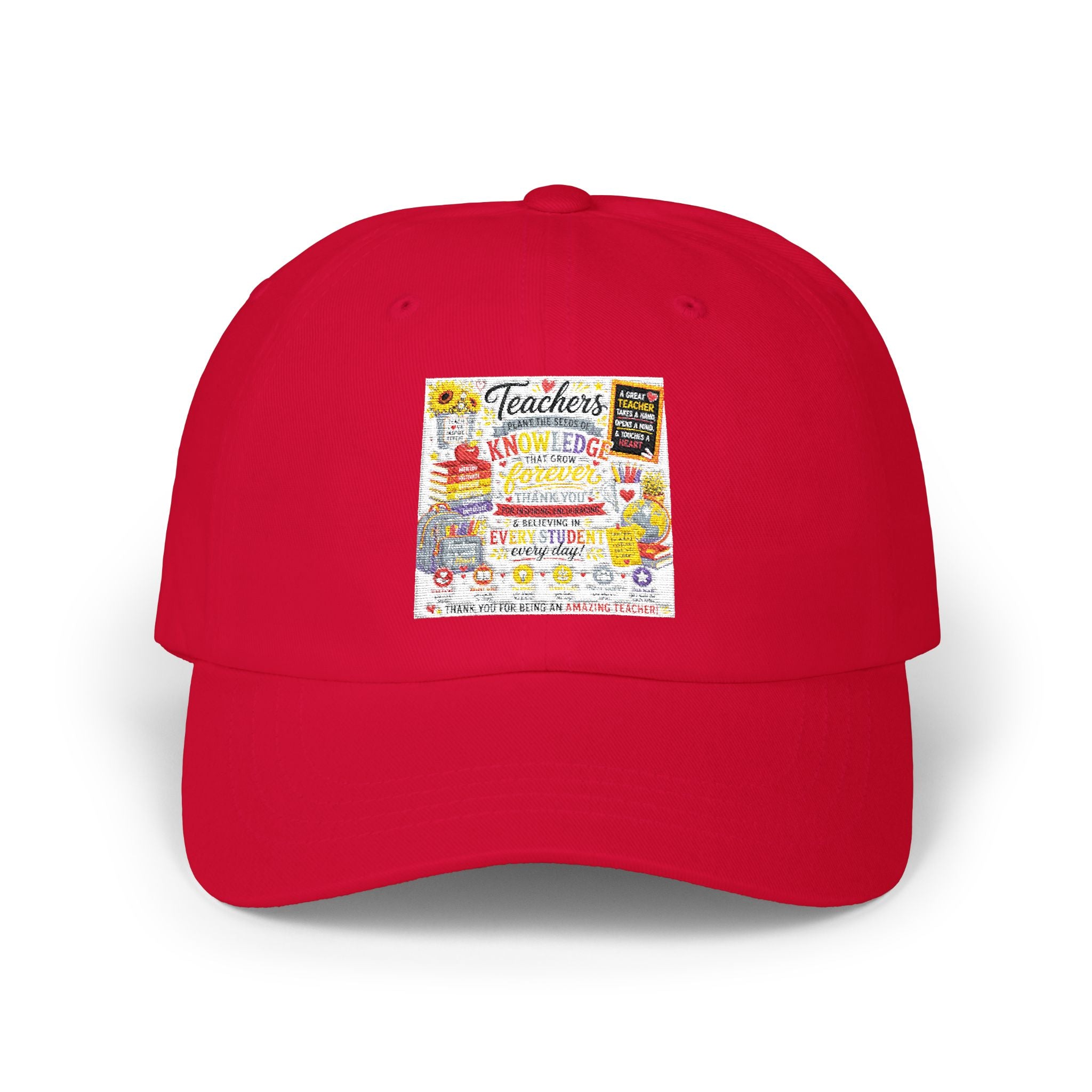 Dad Cap — Teacher Appreciation Collage Hat (Thank You, Best Teacher)