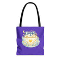Grateful & Abundant Purple Tote Bag — Inspirational Everyday Shopper