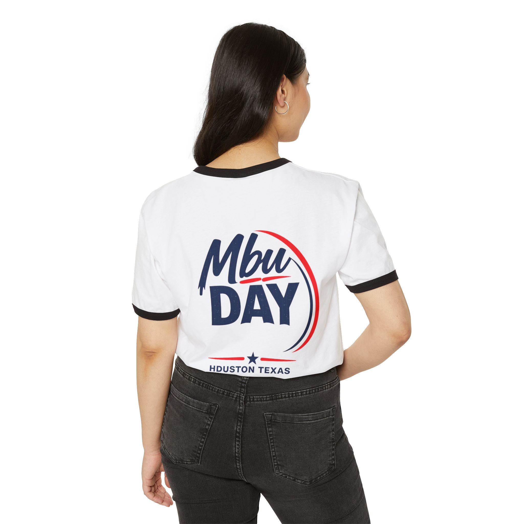 Mbu Day Ringer T-Shirt — "United by Heritage, Inspired by Community" Houston Event Tee