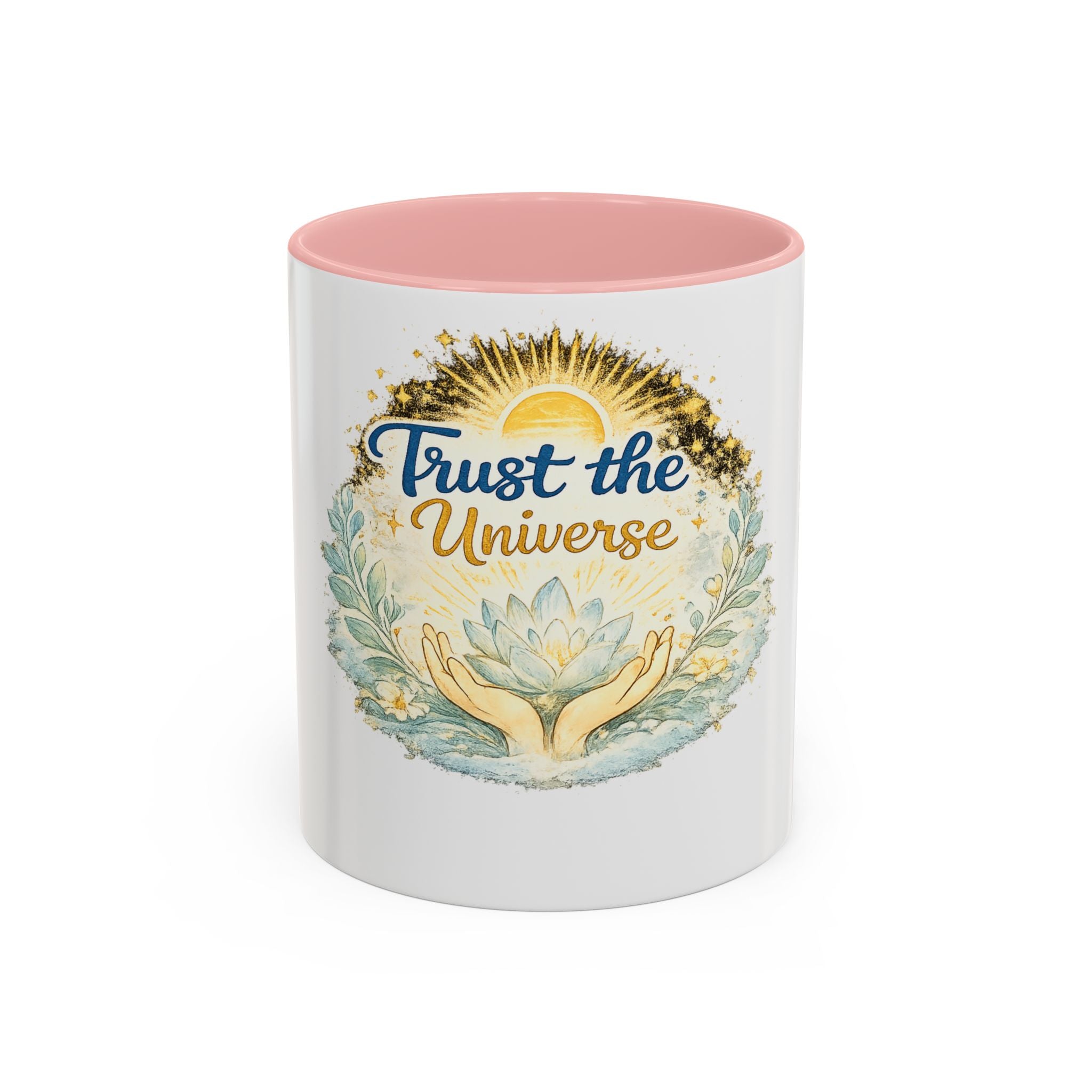 Trust the Universe Accent Coffee Mug — Inspirational Spiritual Tea & Coffee Cup (11/15oz)