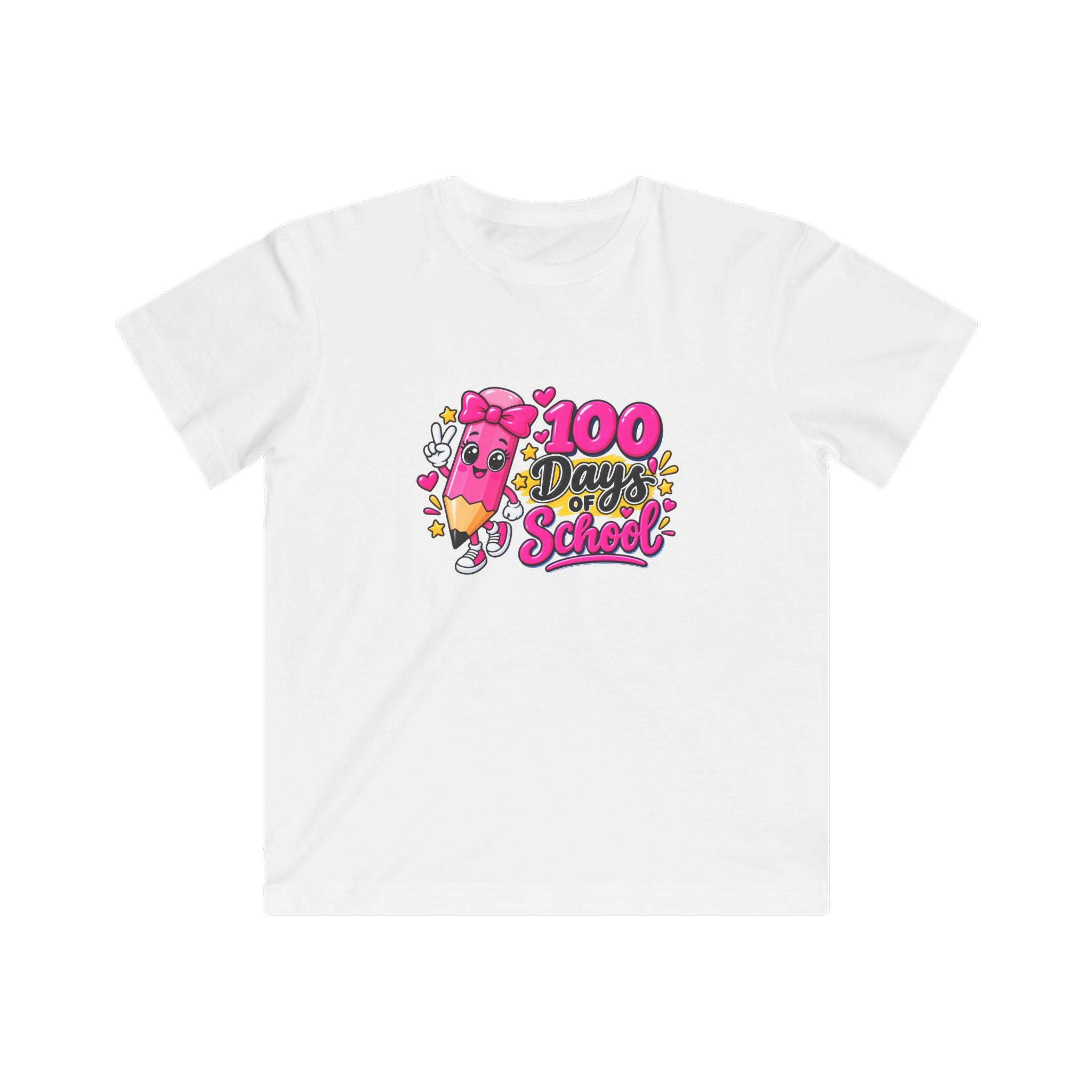 100 Days of School Kids T-Shirt – Cute Pencil Celebration Tee