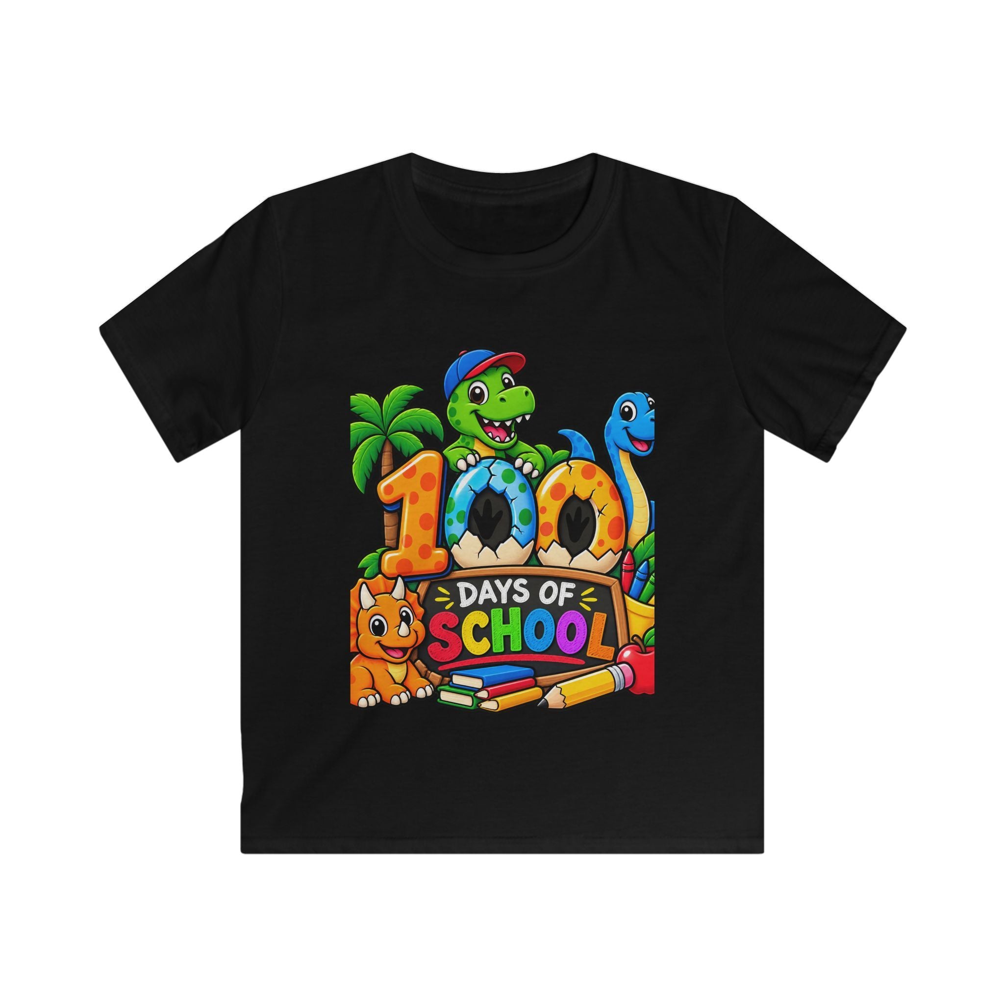 100 Days of School Kids Tee — Cute Dinosaur Celebration Shirt for Preschool & Elementary