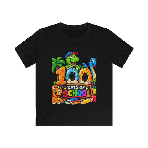 100 Days of School Kids Tee — Cute Dinosaur Celebration Shirt for Preschool & Elementary