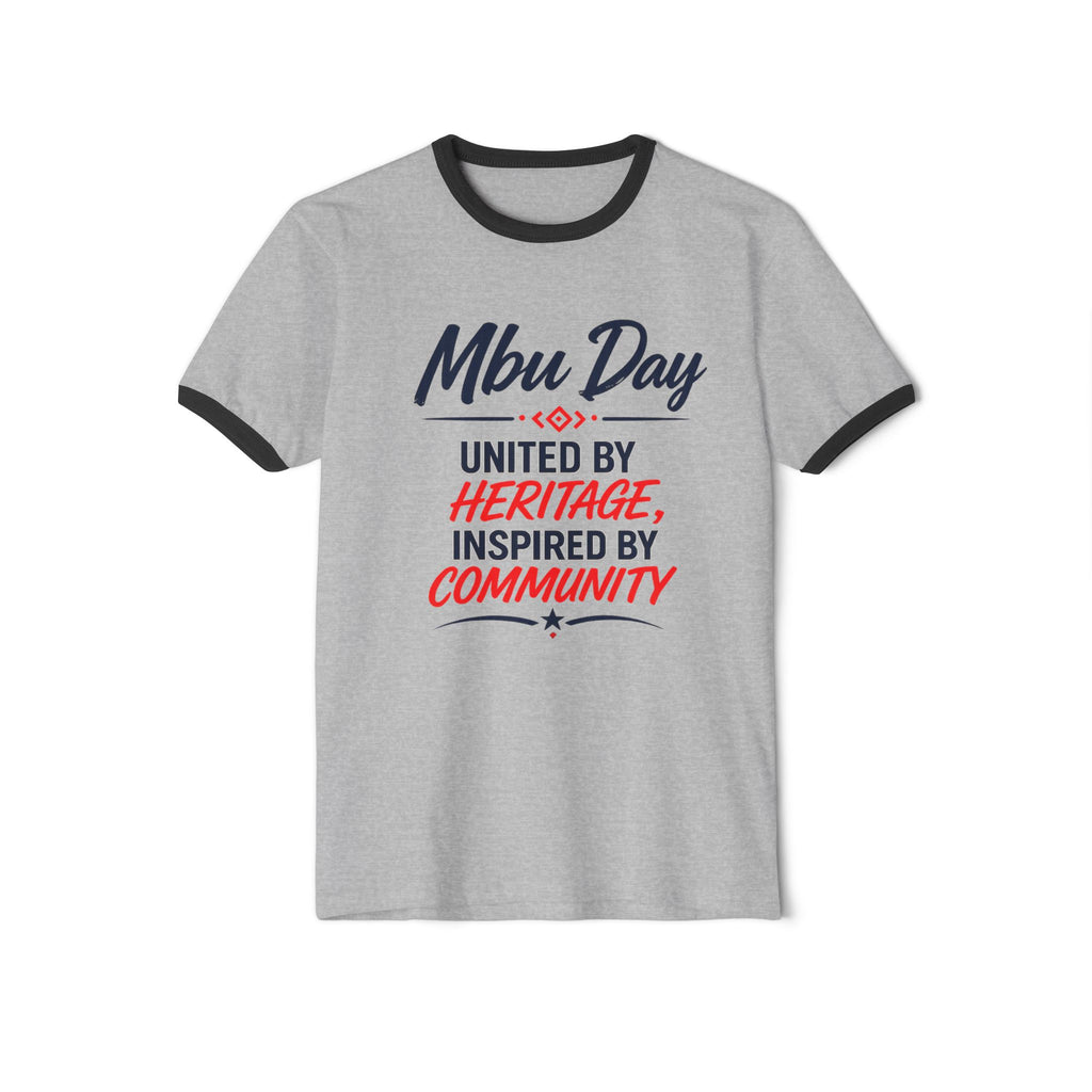 Mbu Day Ringer T-Shirt — "United by Heritage, Inspired by Community" Houston Event Tee