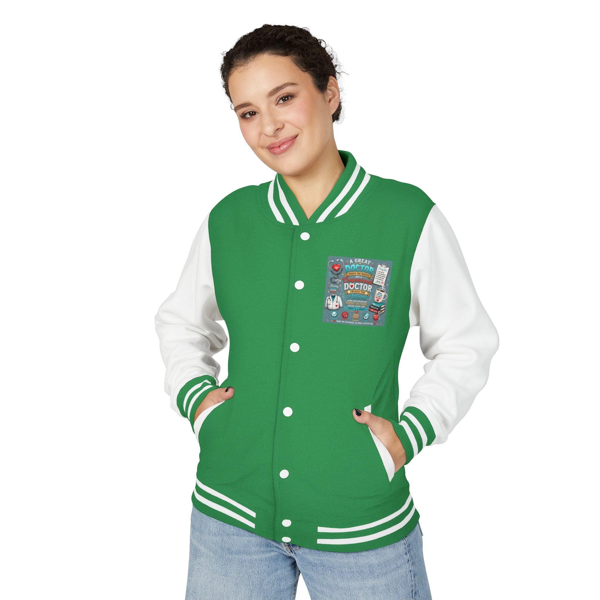 Letterman Jacket — Vintage Doctor Patch Varsity Jacket