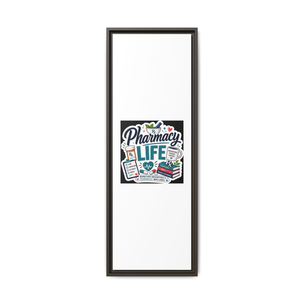 Pharmacy Life Framed Canvas Art — Colorful Pharmacist Wall Decor