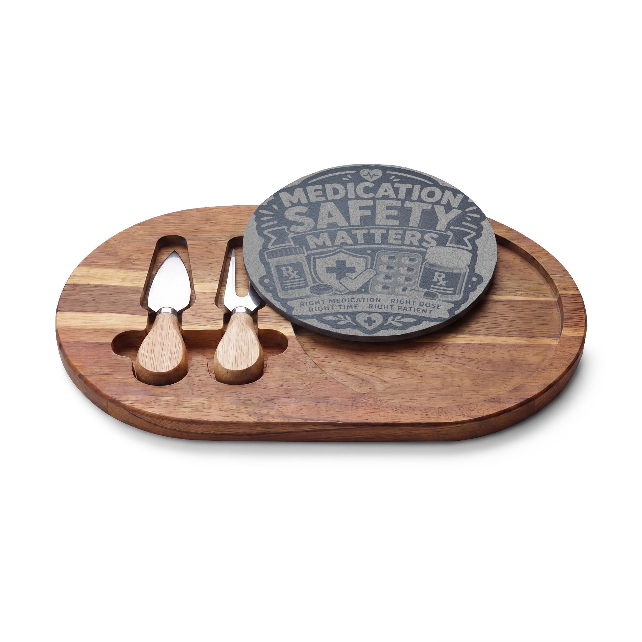 Medication Safety Matters Engraved Serving Board | Perfect Gift for Pharmacists