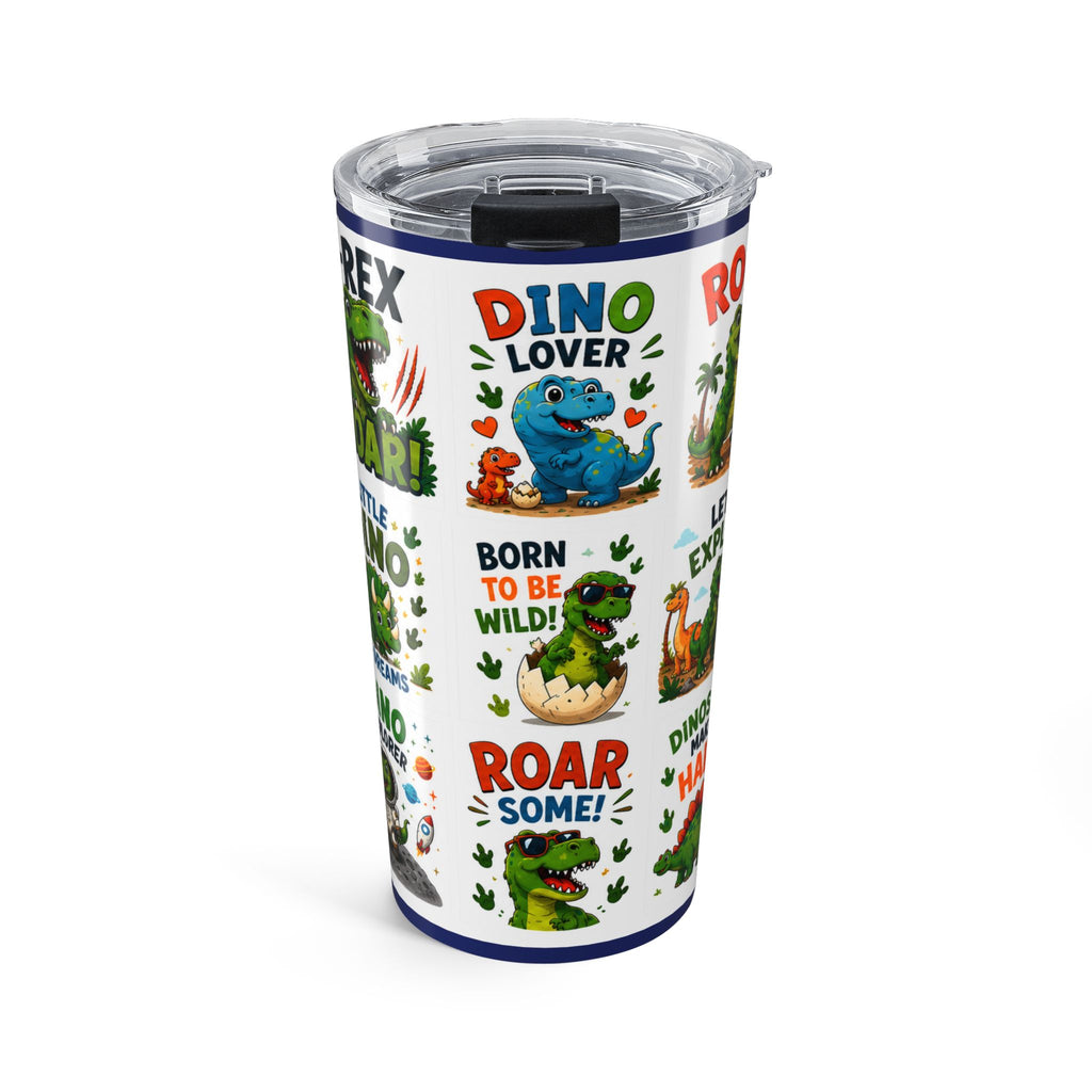 20oz Dino Tumbler — Cute Kids Dinosaur Travel Cup with 'Dino Lover', 'Roarsome' & 'Born to Be Wild' Designs