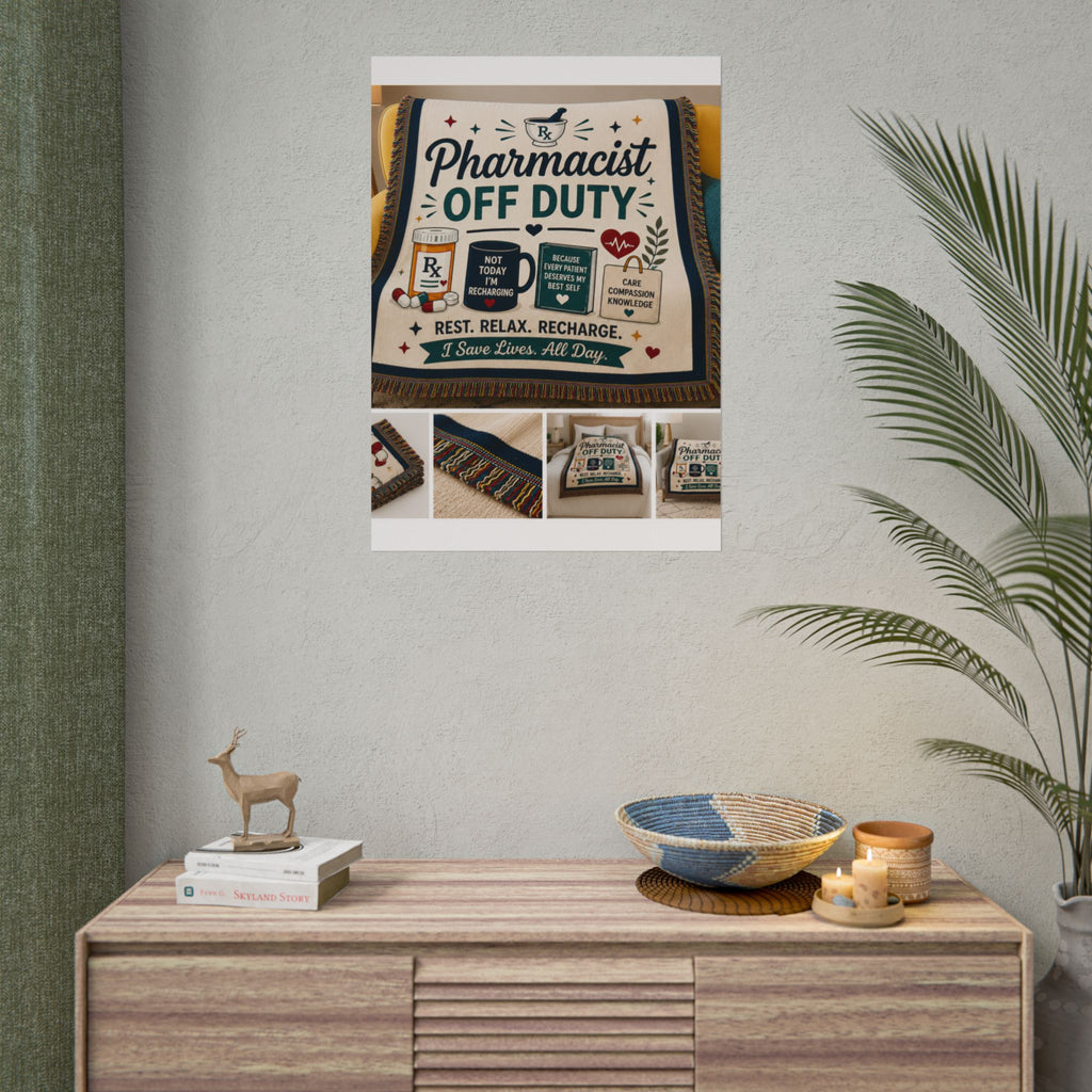 Pharmacist Off Duty Poster - Rest Relax Recharge Wall Art