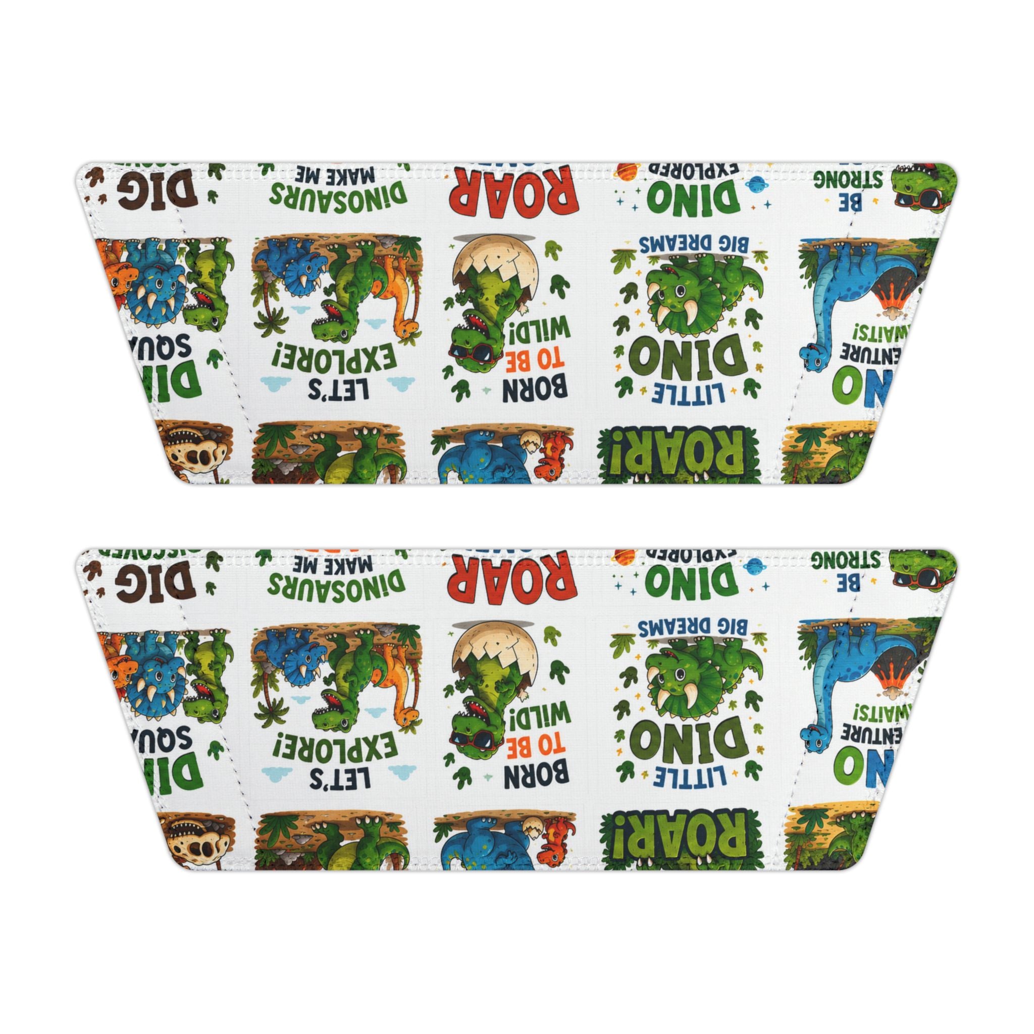 Youth Dino Slides — Removable-Strap Kids Sandals with Cute Dinosaur Print
