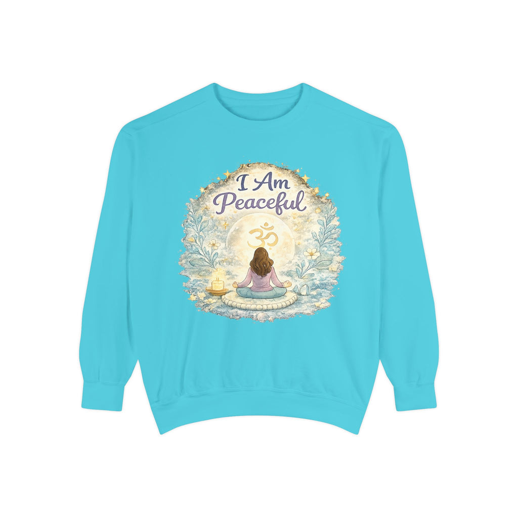I Am Peaceful Meditation Sweatshirt — Yoga, Mindfulness & Spiritual Comfort