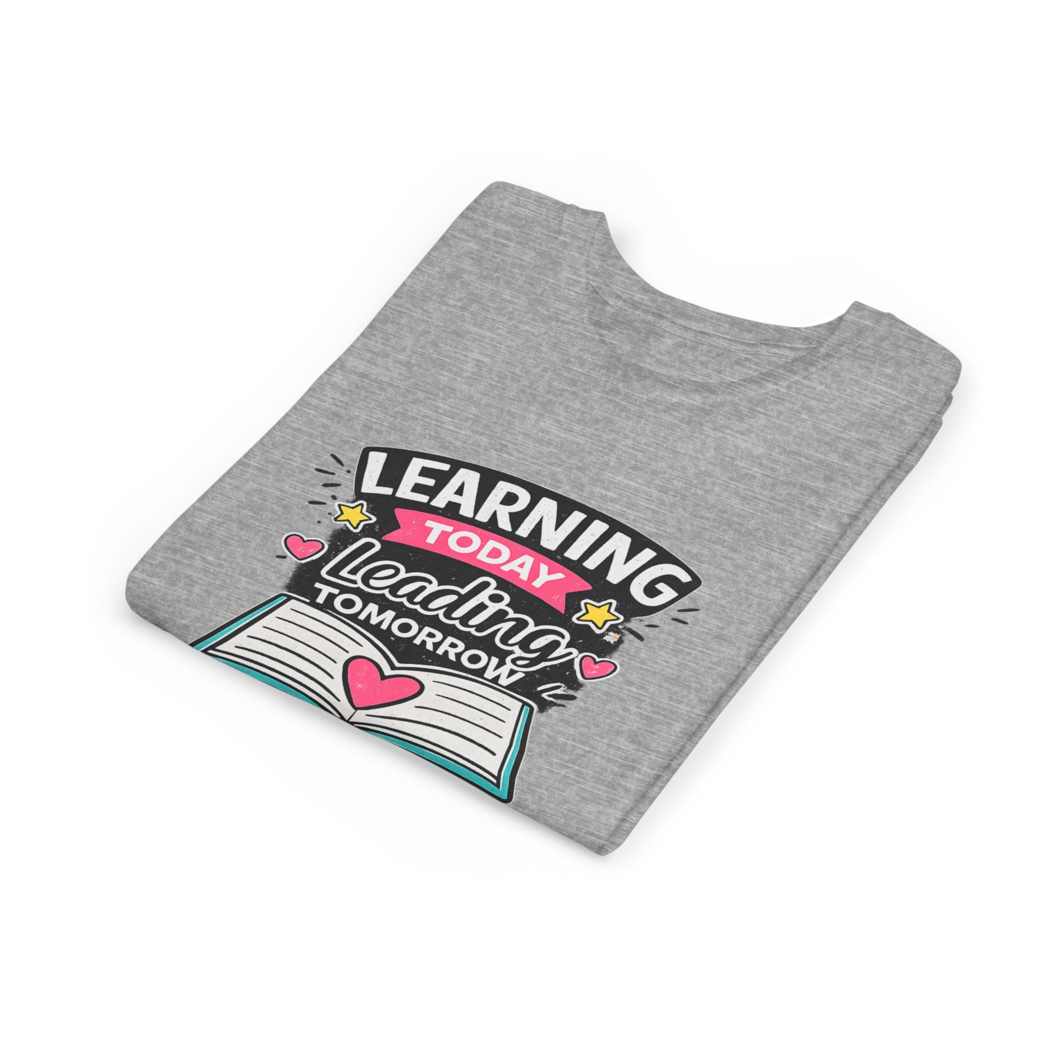 Youth Tee — "Learning Today, Leading Tomorrow" School Kids Graphic T-Shirt