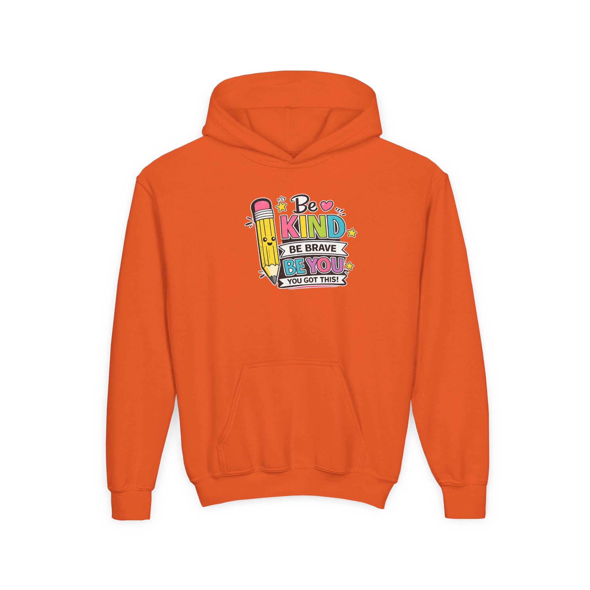Be Kind Youth Hoodie – Encouraging Back-to-School Kids Sweatshirt