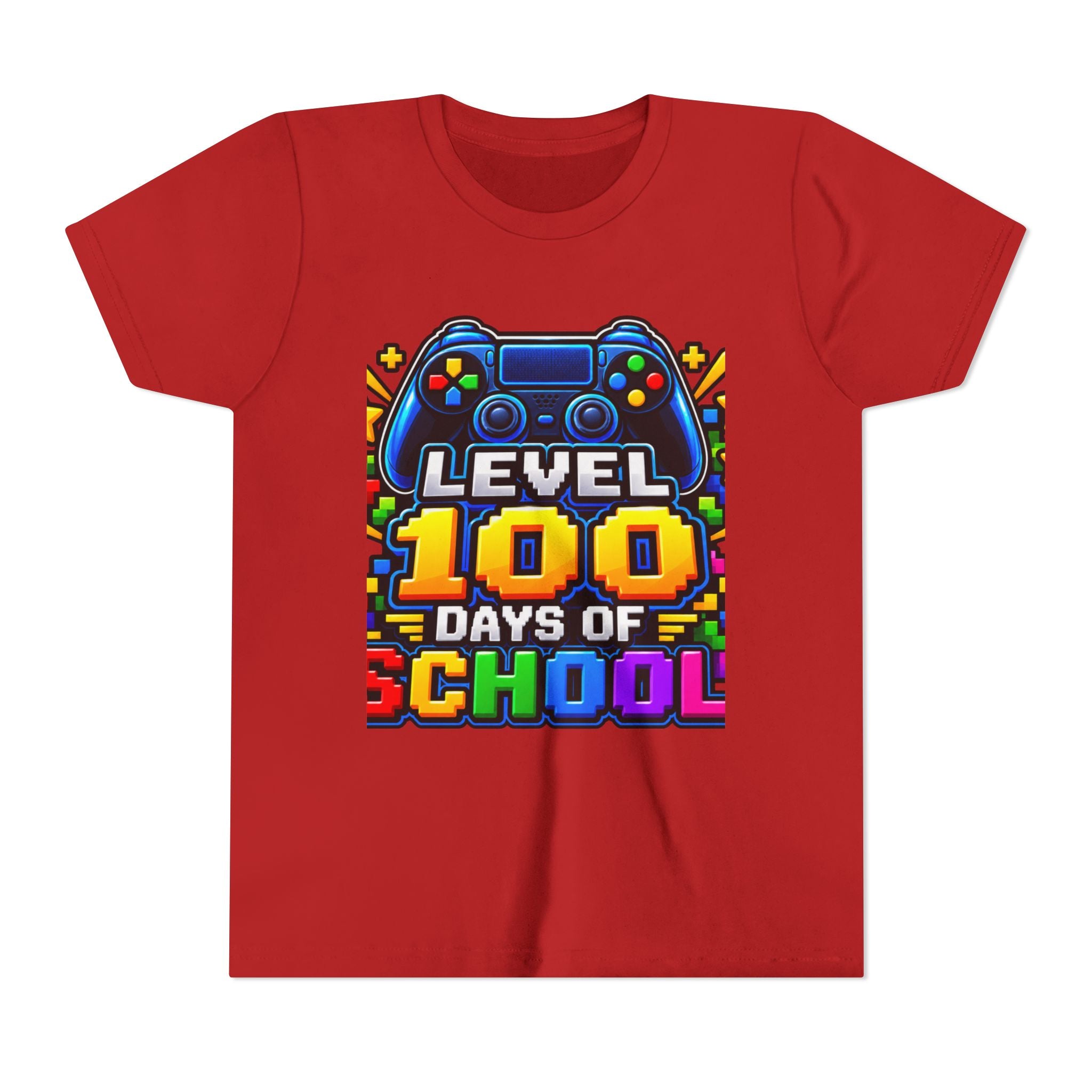 Level 100 Days of School Youth Tee — Gamer 100th Day of School Shirt
