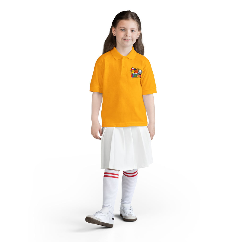 Youth Polo — "100 Days of School" Sport-Themed Kids Polo