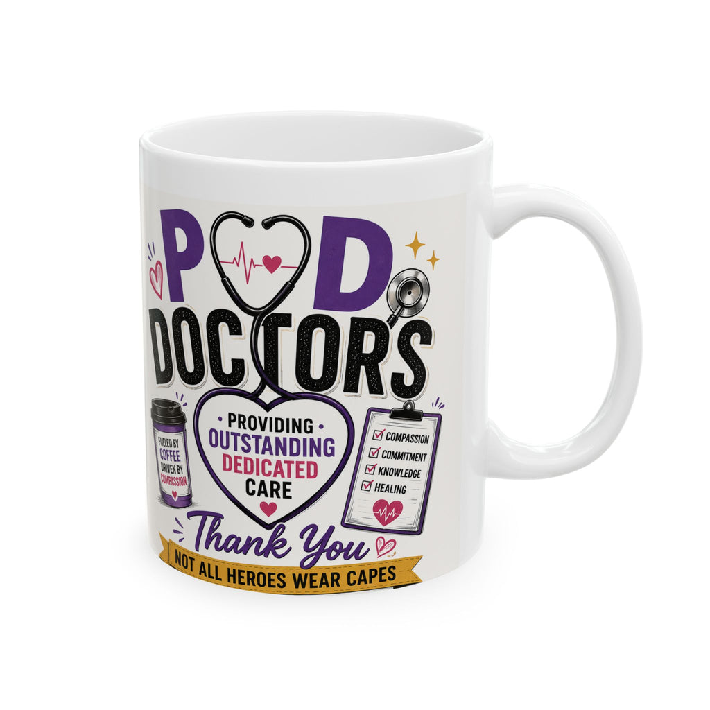 POD Doctor Ceramic Mug — Funny Coffee Lover Gift for Medical Pros (11oz & 15oz)