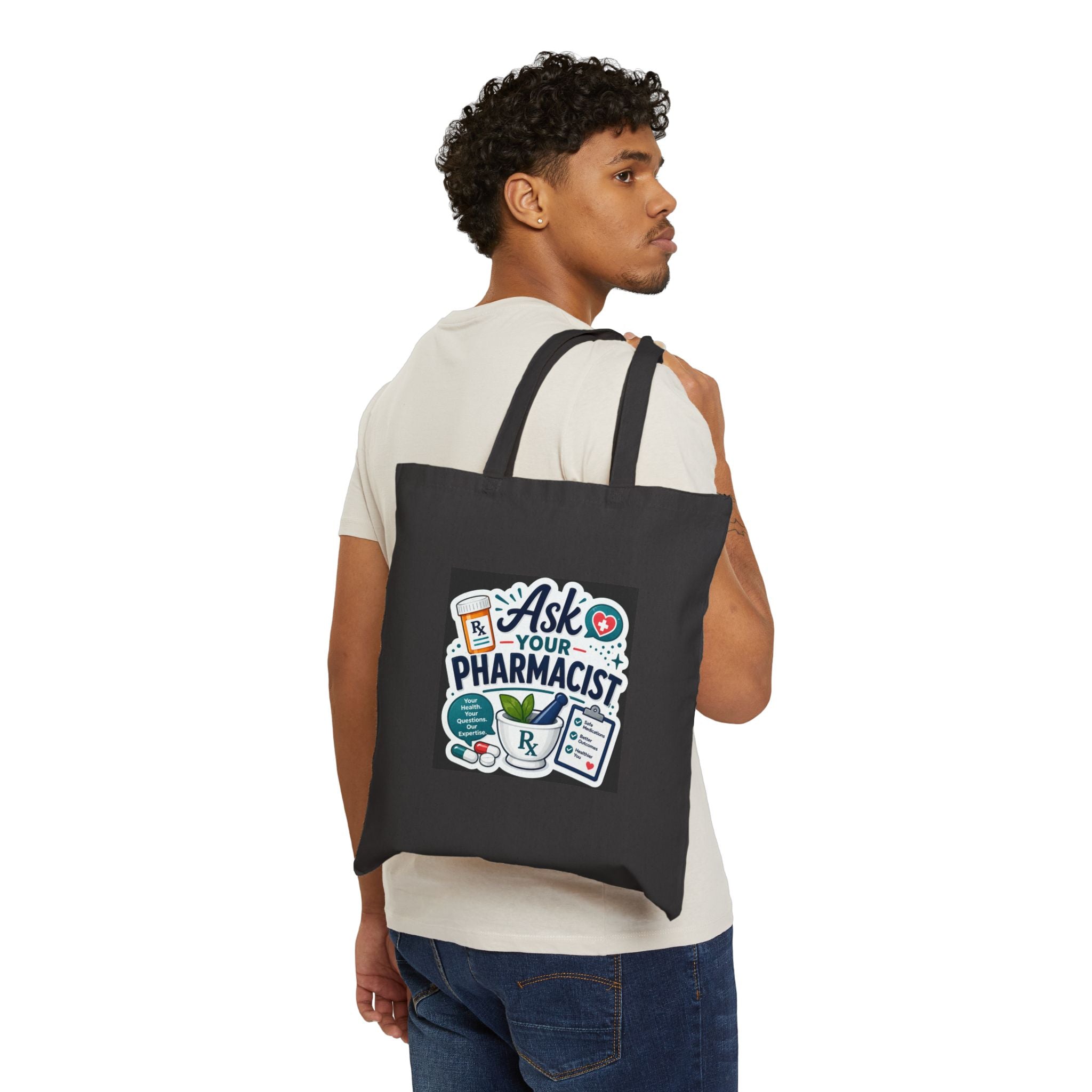 Tote Bag — "Ask Your Pharmacist" Canvas Pharmacy Tote