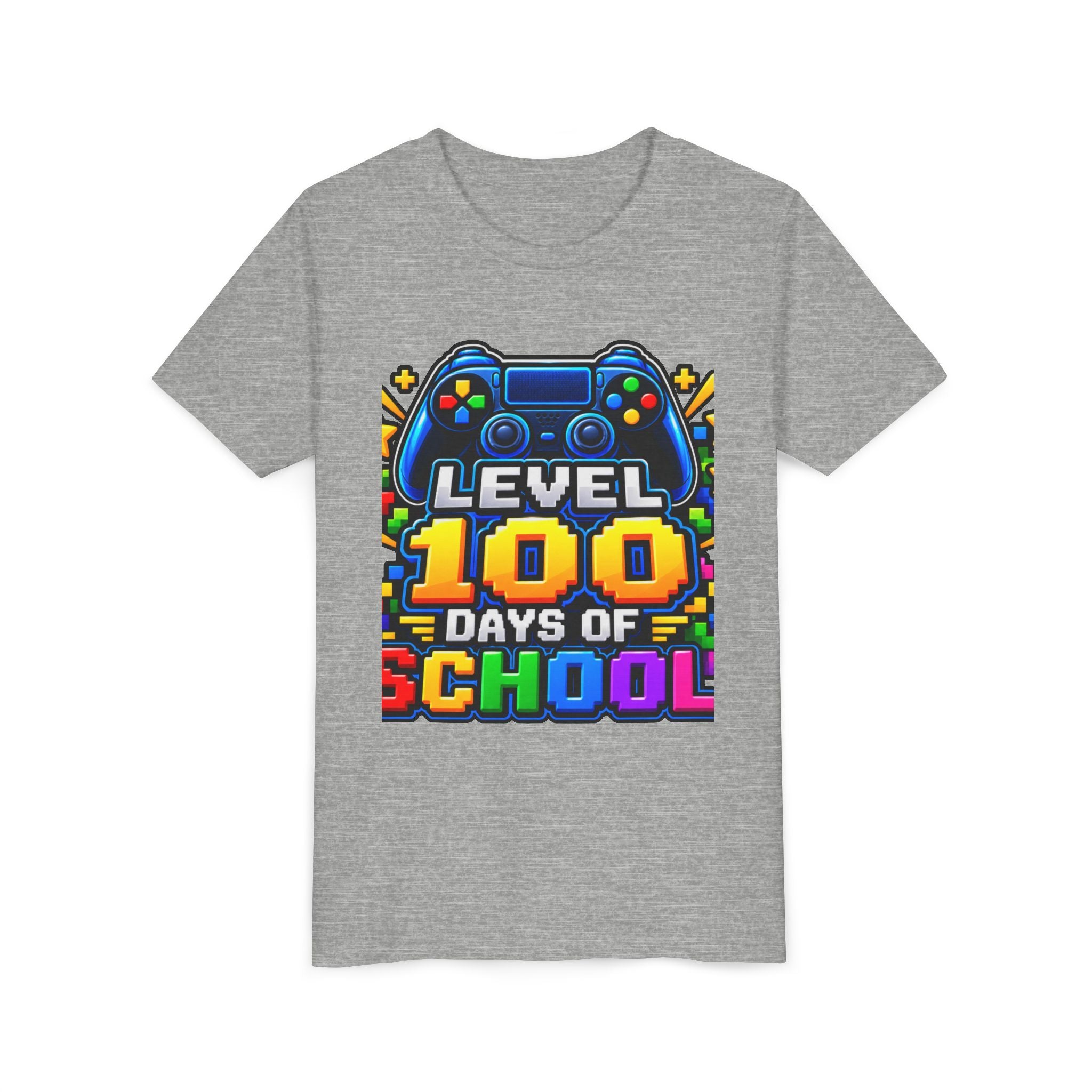 Level 100 Days of School Youth Tee — Gamer 100th Day of School Shirt