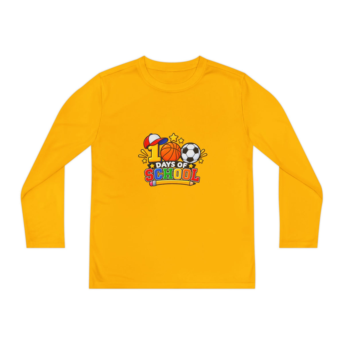 Youth Long Sleeve Tee – "1 Days of School" Sports Back-to-School Shirt