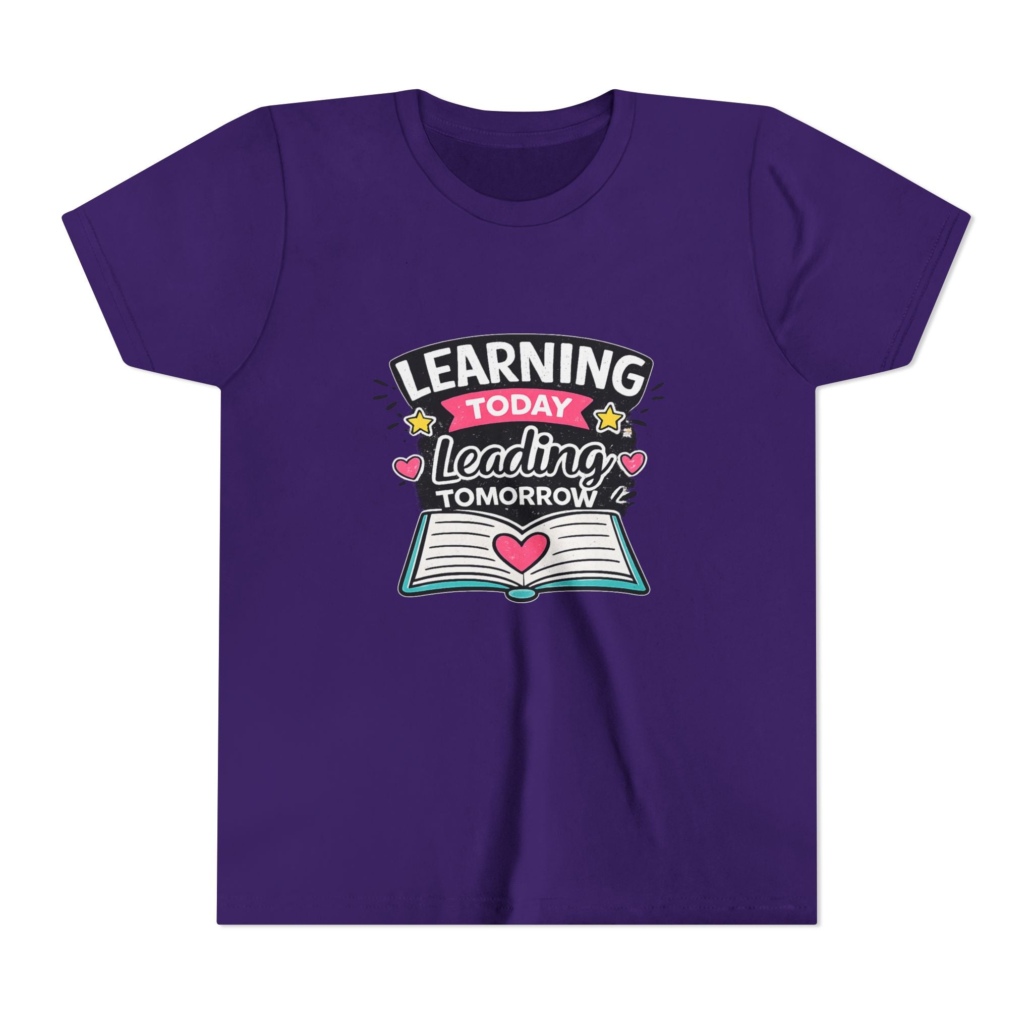 Youth Tee — "Learning Today, Leading Tomorrow" School Kids Graphic T-Shirt