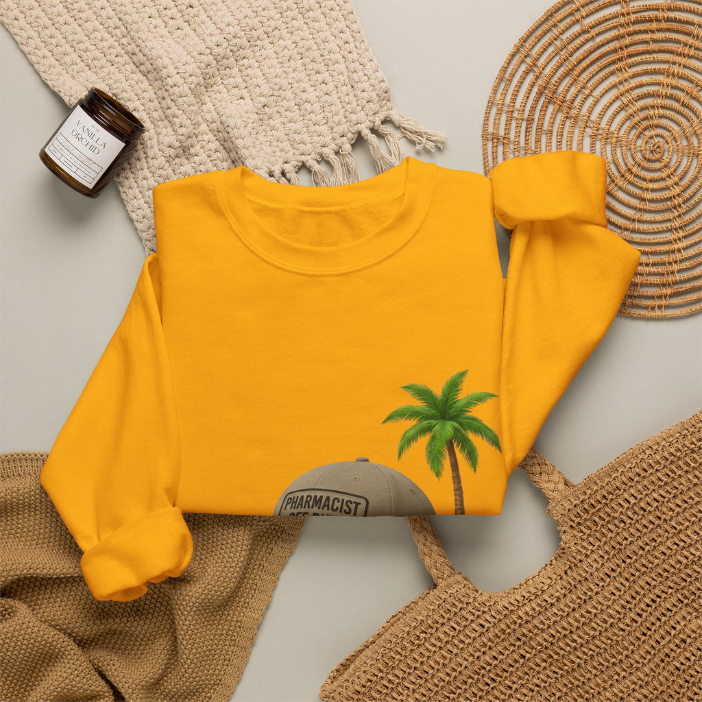 Vacation Vibes Sweatshirt — 'Pharmacist Off Duty' Palm Tree Travel Crewneck