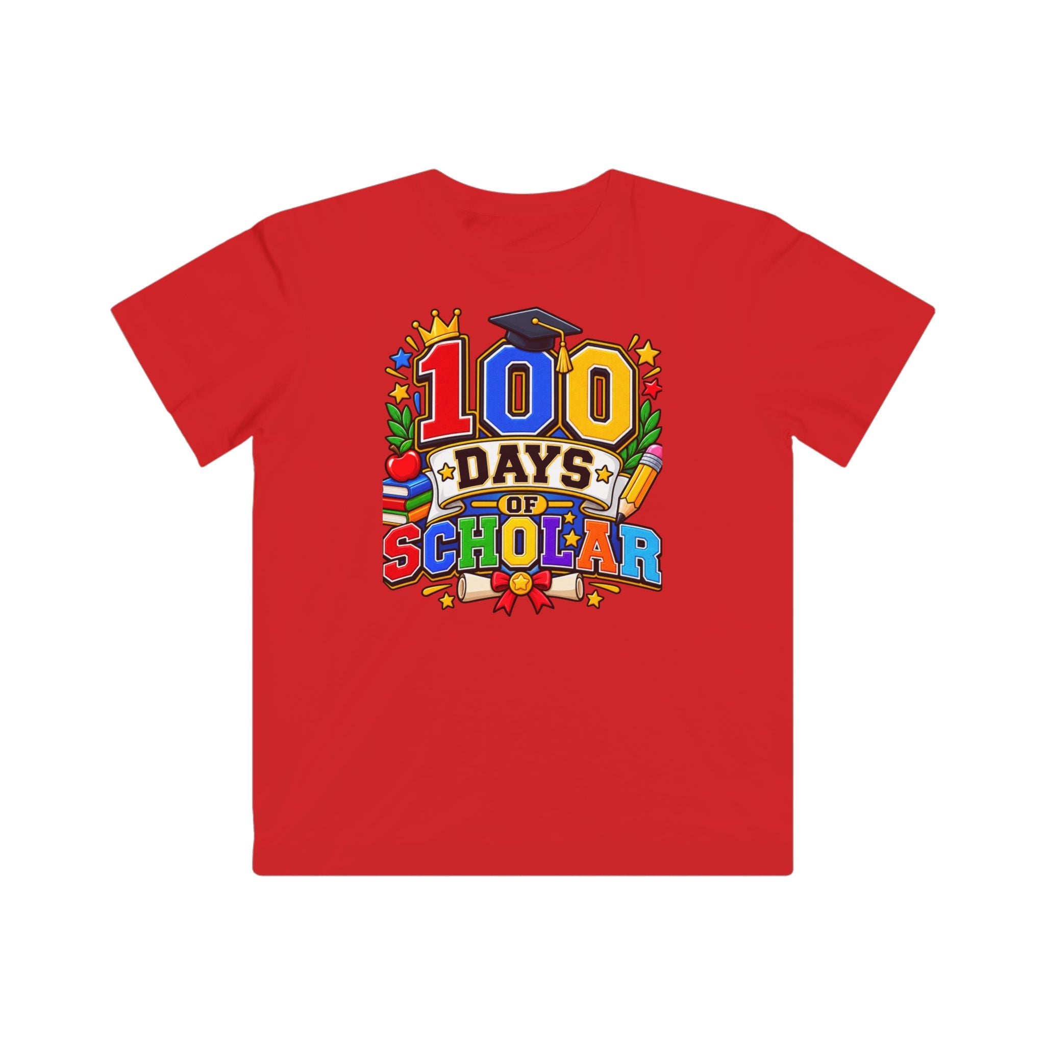 100 Days of School Kids Tee — Colorful Scholastic Celebration Shirt