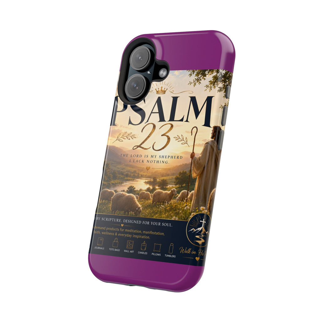 Psalm 23 Phone Case — Magnetic Impact-Resistant Christian iPhone Cover