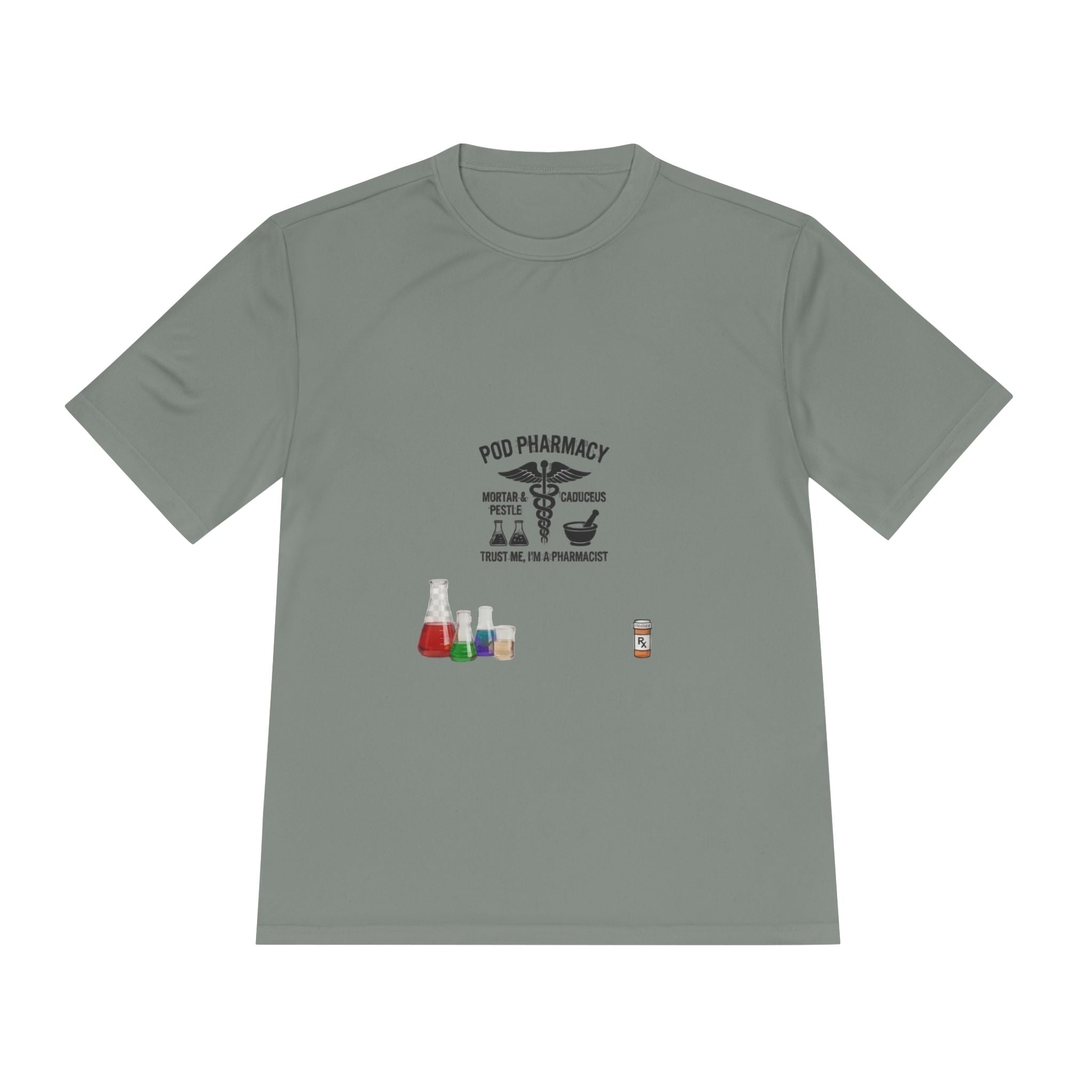 Lab Tech Tee — 'PhD Pharmacy' Science Beakers Graphic Shirt